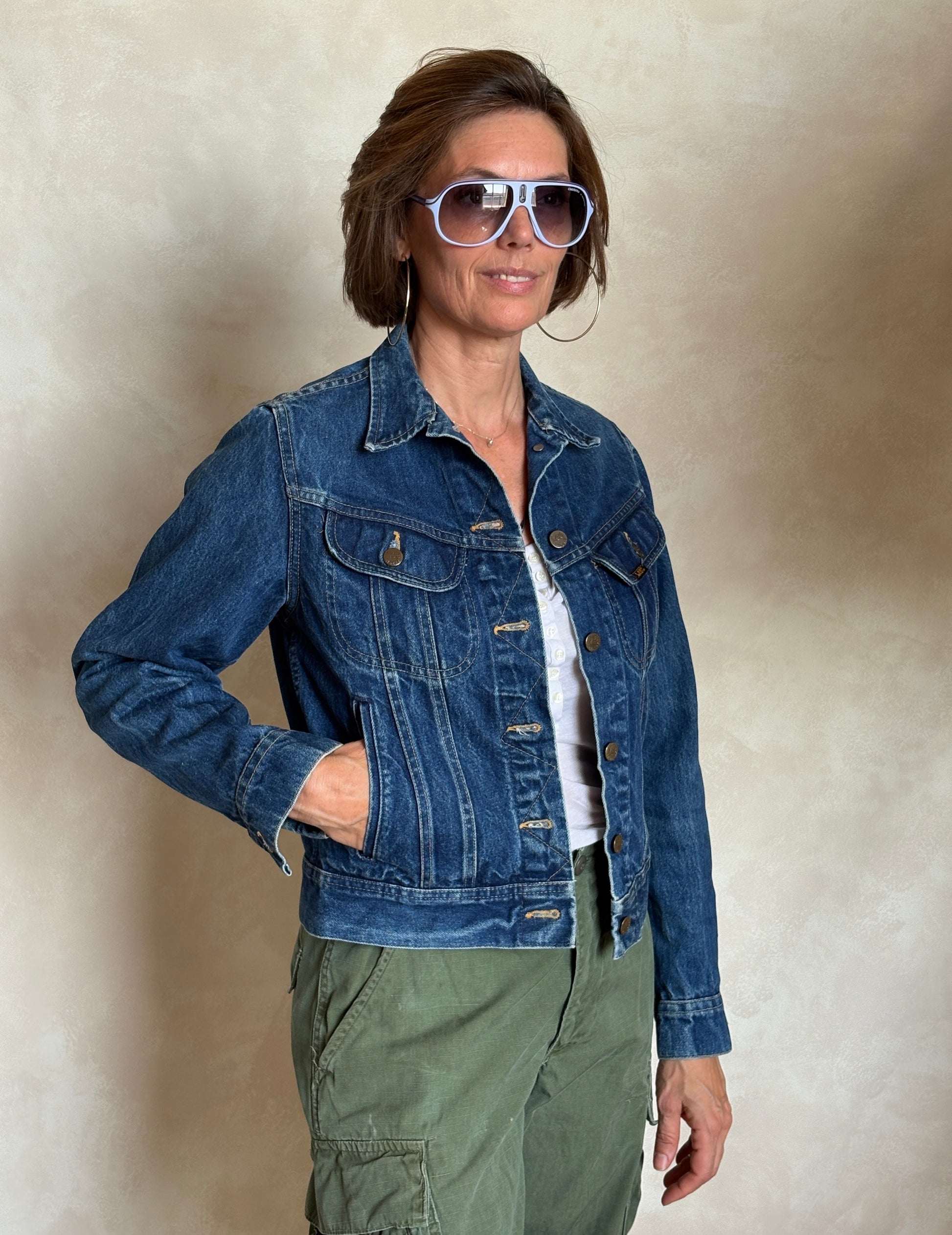 Size 34US / 44EU .Vintage 80s Lee Denim Jacket – 4 Pockets – Made in USA - USA Vintage Bcn