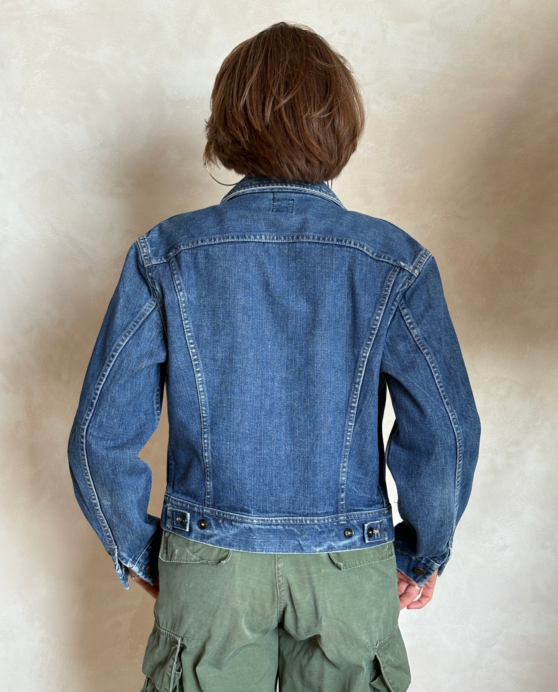 Size 38US / 48EU . Vintage 80s Lee Denim Jacket – 2 Pockets – Made in USA - USA Vintage Bcn
