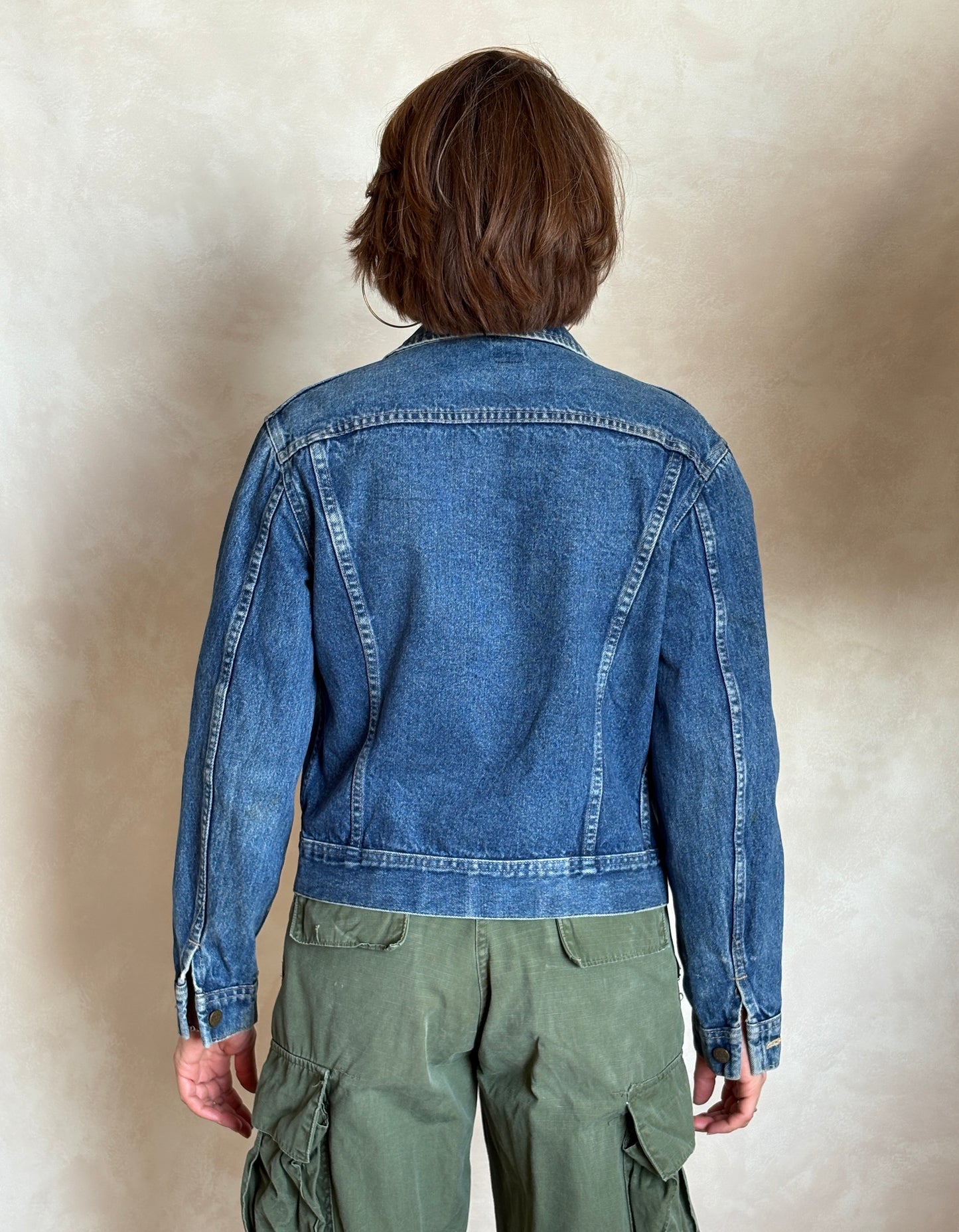 Size 36US / 46EU . Vintage 80s Lee Denim Jacket – 2 Pockets – Made in USA - USA Vintage Bcn