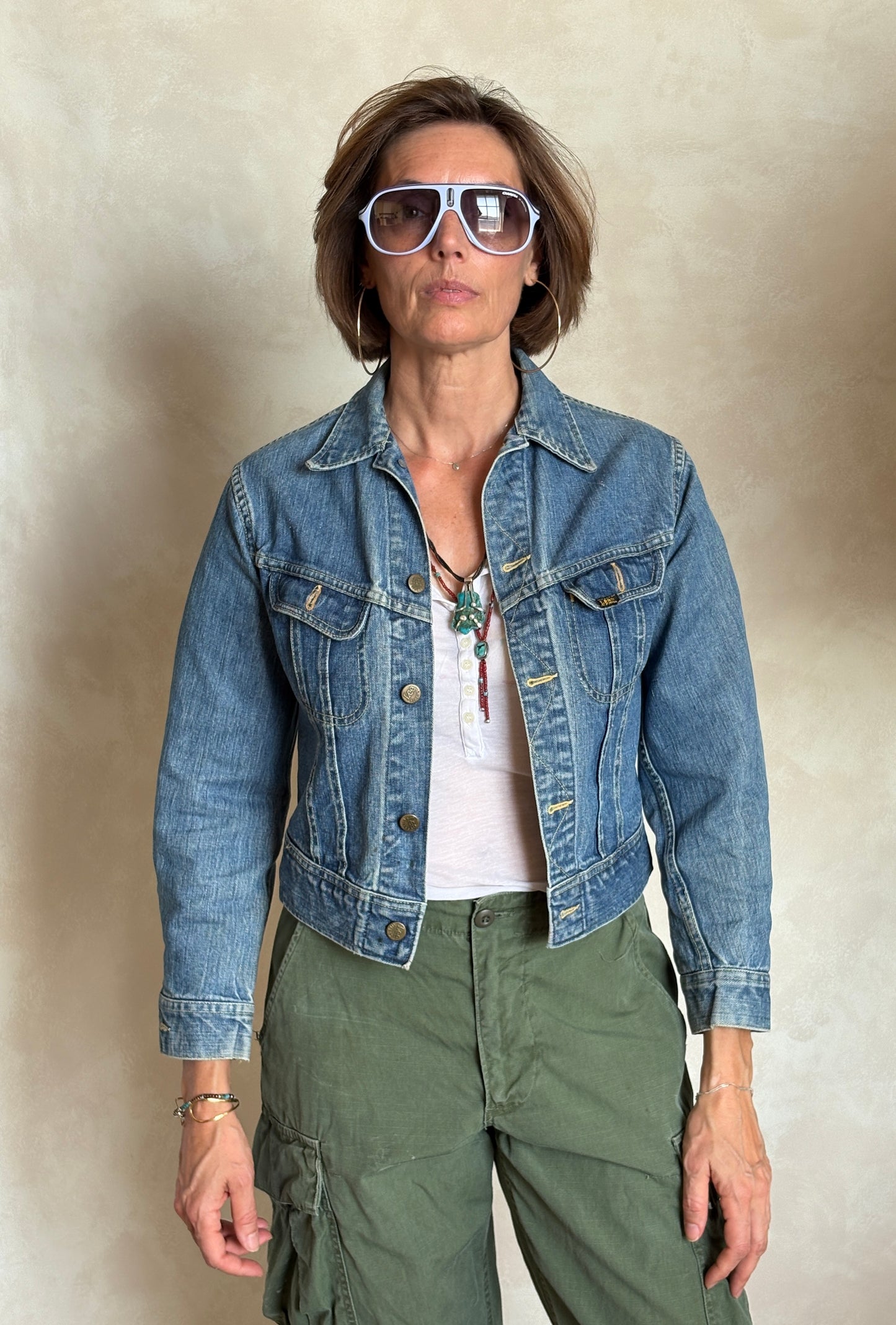 Size 34US / 44EU. Vintage 80s Lee Union Made Denim Shirt – 2 Pockets – Made in USA - USA Vintage Bcn