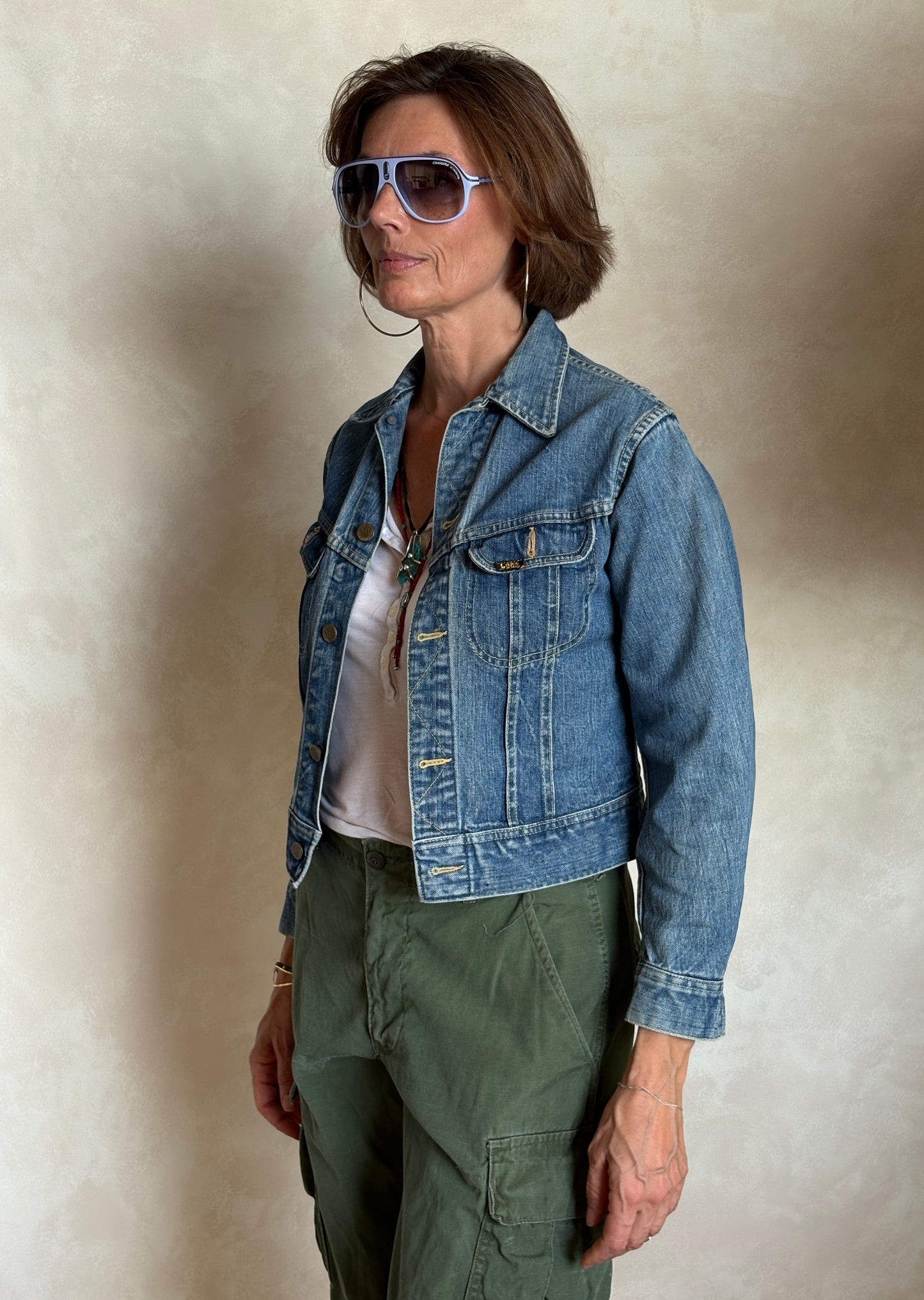 Size 34US / 44EU. Vintage 80s Lee Union Made Denim Shirt – 2 Pockets – Made in USA - USA Vintage Bcn