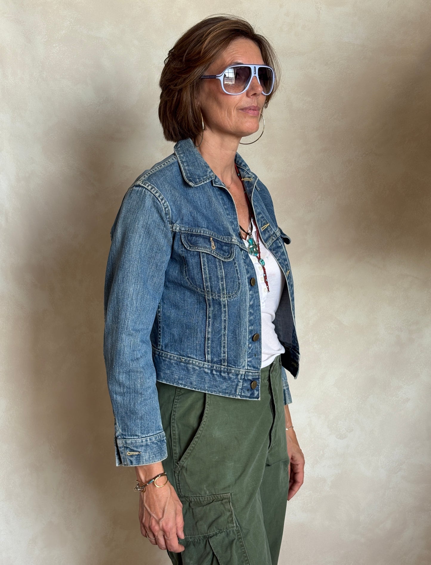 Size 34US / 44EU. Vintage 80s Lee Union Made Denim Shirt – 2 Pockets – Made in USA - USA Vintage Bcn