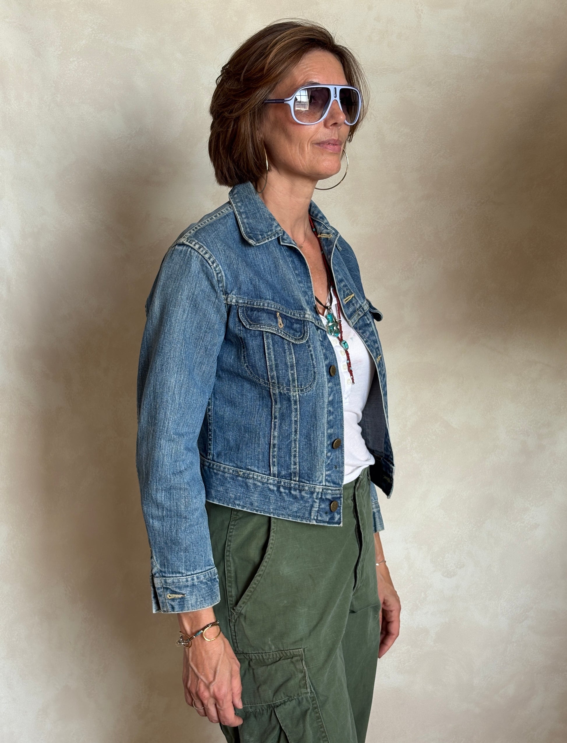 Size 34US / 44EU. Vintage 80s Lee Union Made Denim Shirt – 2 Pockets – Made in USA - USA Vintage Bcn