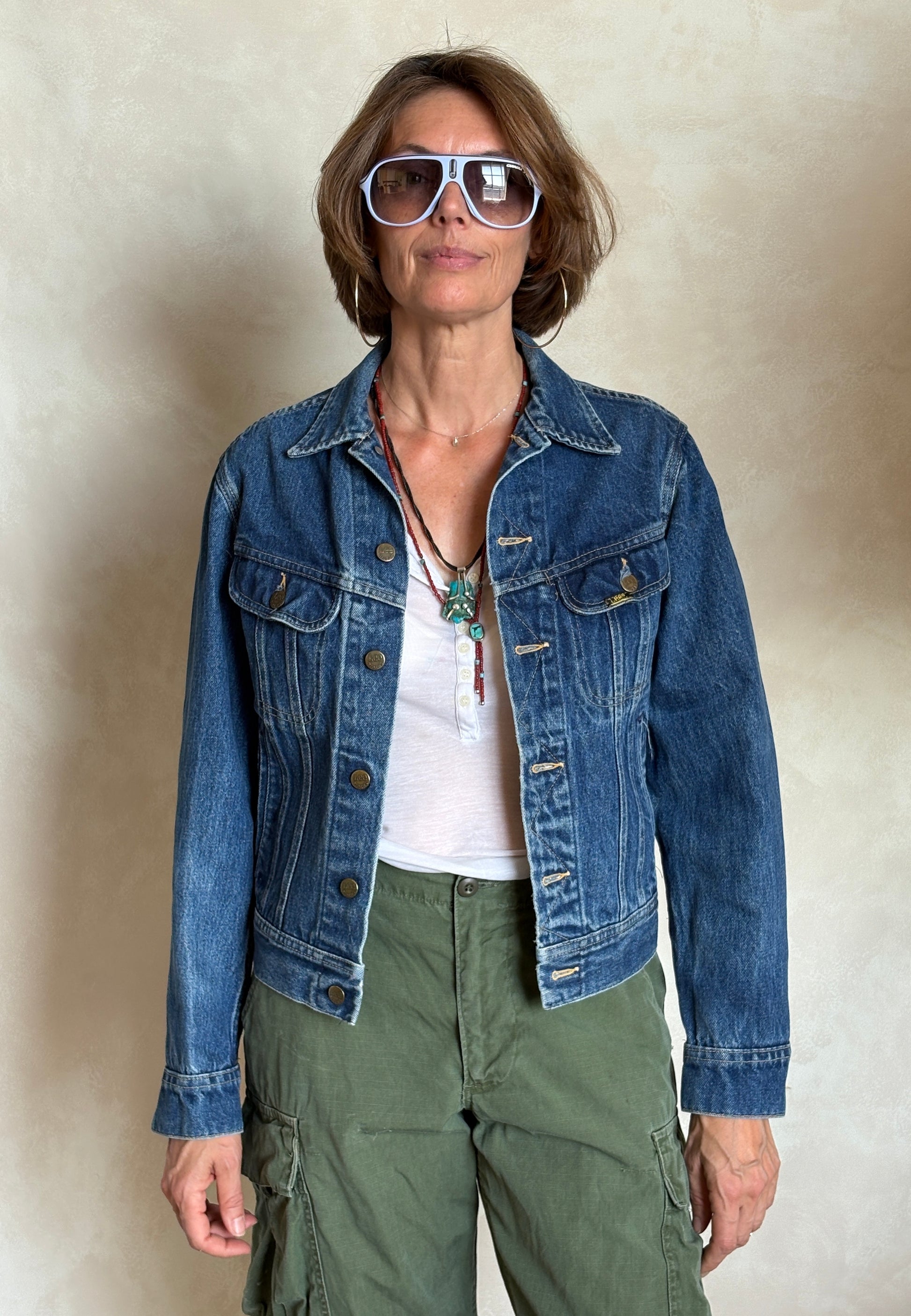 Size 36US / 46EU .Vintage 80s Lee Denim Jacket – 4 Pockets – Made in USA - USA Vintage Bcn