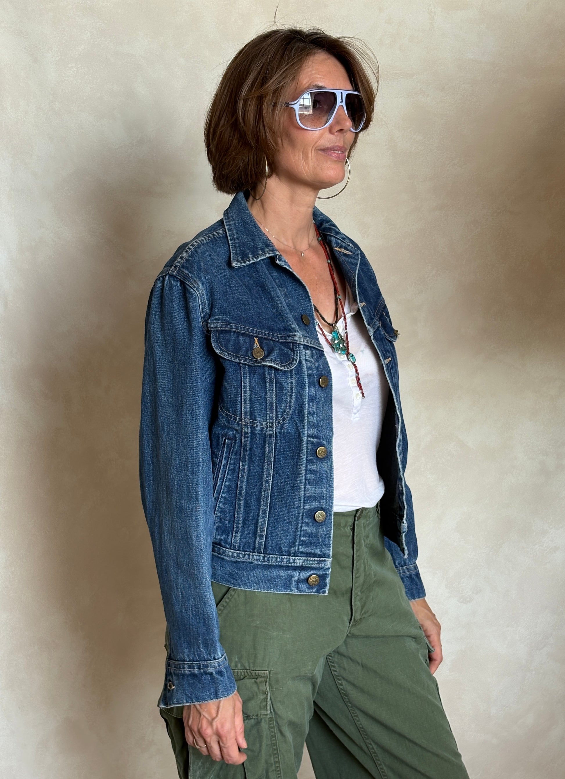 Size 36US / 46EU .Vintage 80s Lee Denim Jacket – 4 Pockets – Made in USA - USA Vintage Bcn