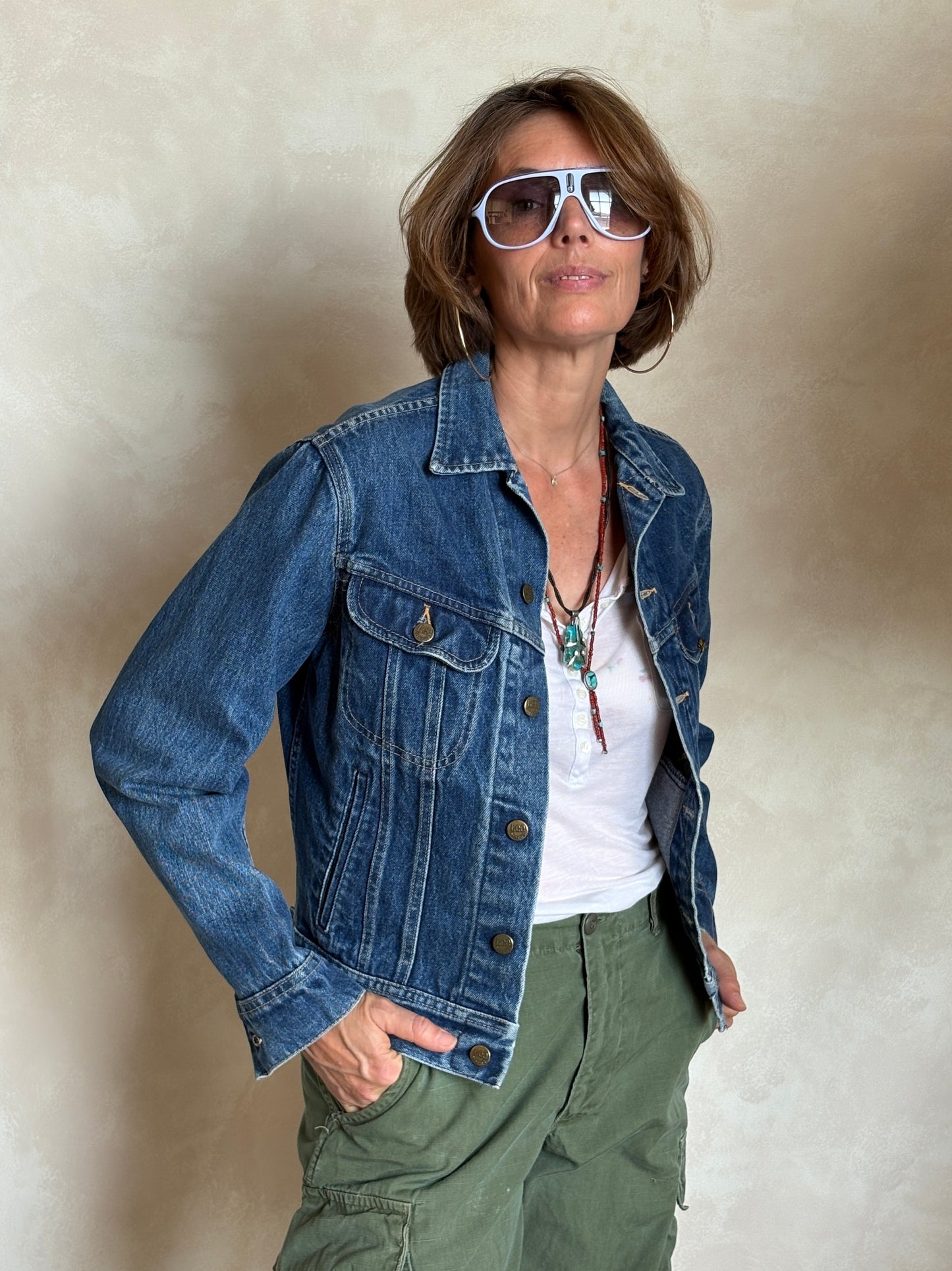 Size 36US / 46EU .Vintage 80s Lee Denim Jacket – 4 Pockets – Made in USA - USA Vintage Bcn