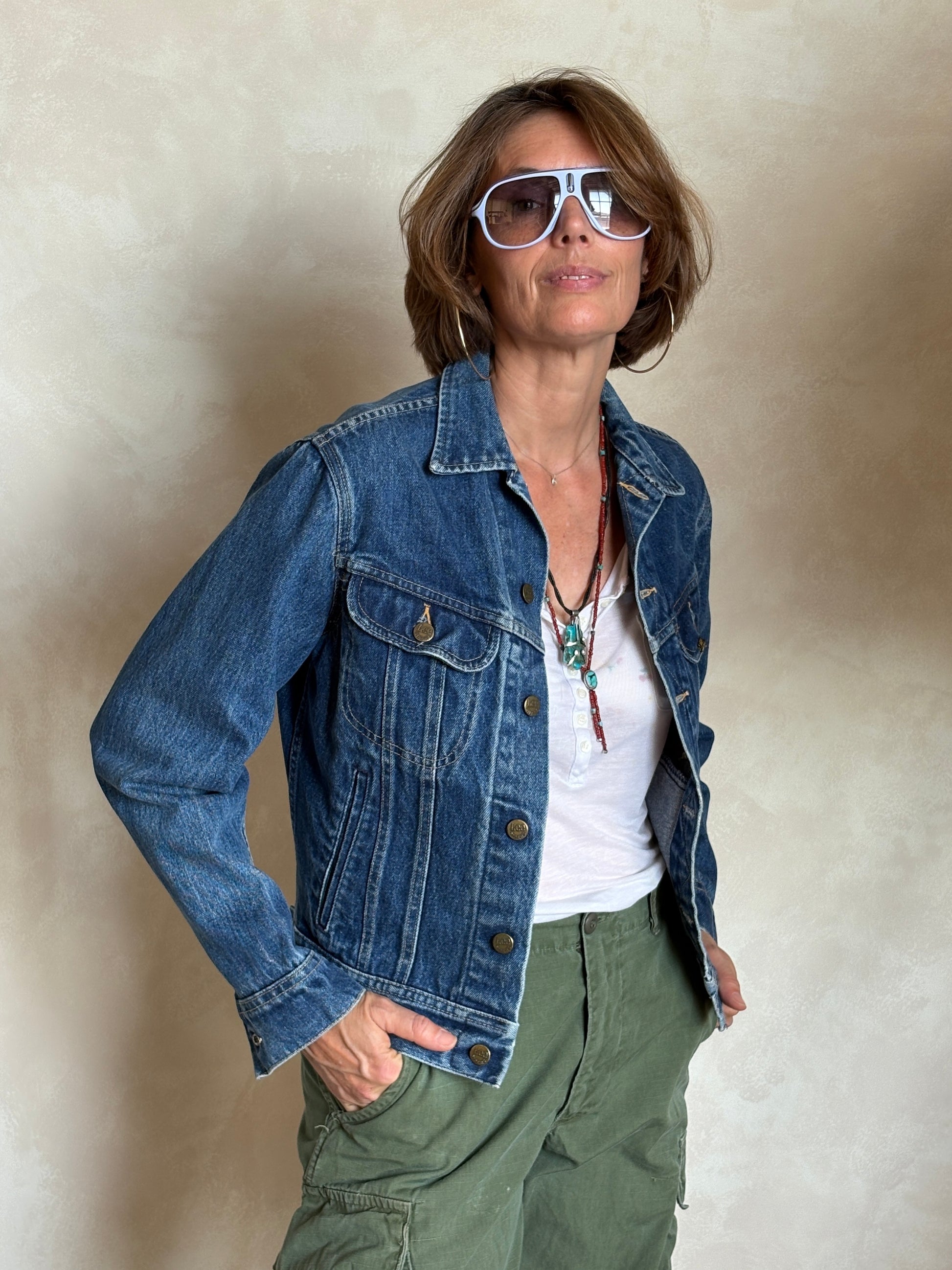 Size 36US / 46EU .Vintage 80s Lee Denim Jacket – 4 Pockets – Made in USA - USA Vintage Bcn