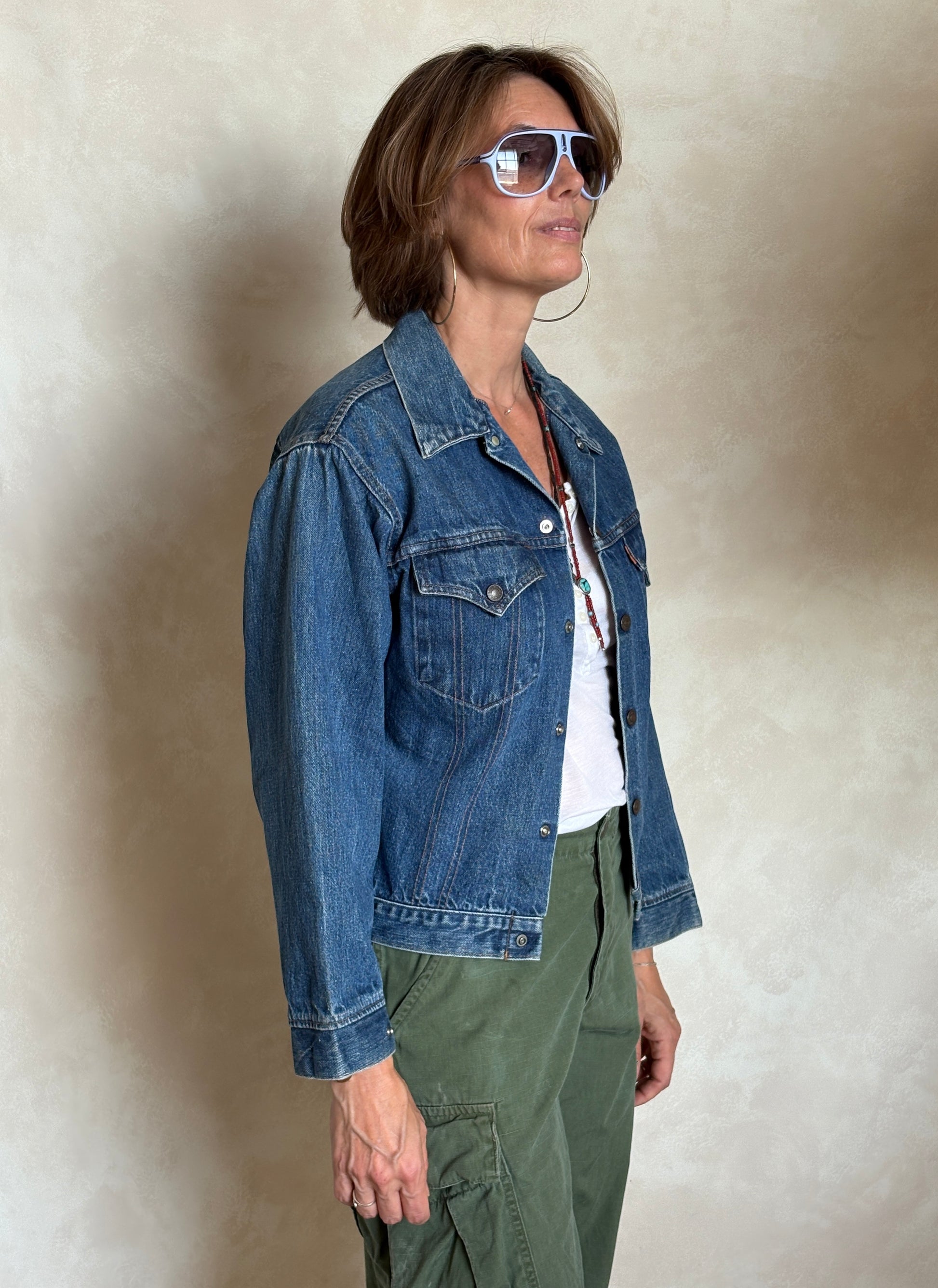 Size 34/36 .Vintage 70s Levi’s Denim Jacket – 2 Pockets – Made in USA - USA Vintage Bcn