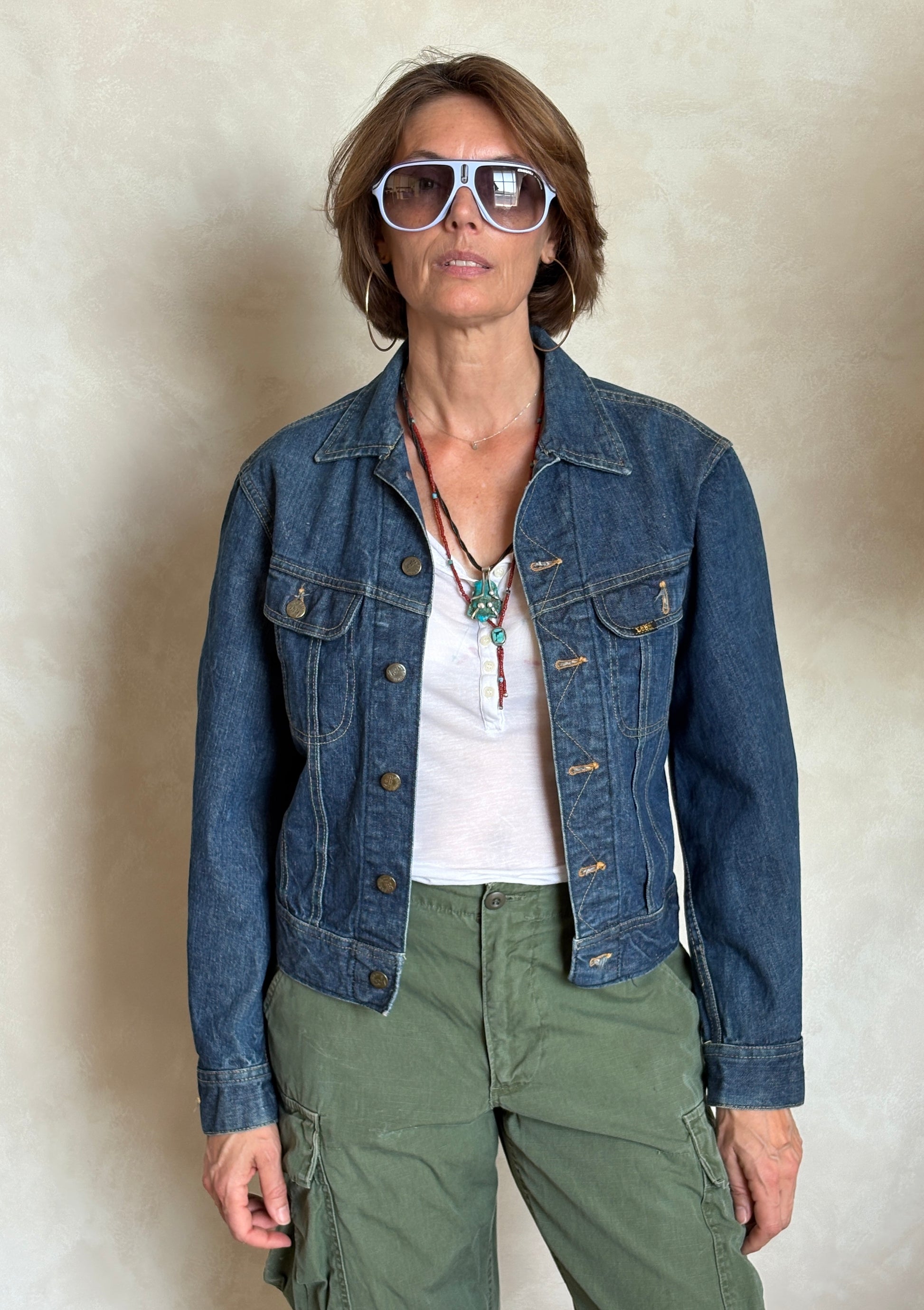 Size 34/3636. Vintage 70s Lee Union Made Denim Shirt – 2 Pockets – Made in USA - USA Vintage Bcn