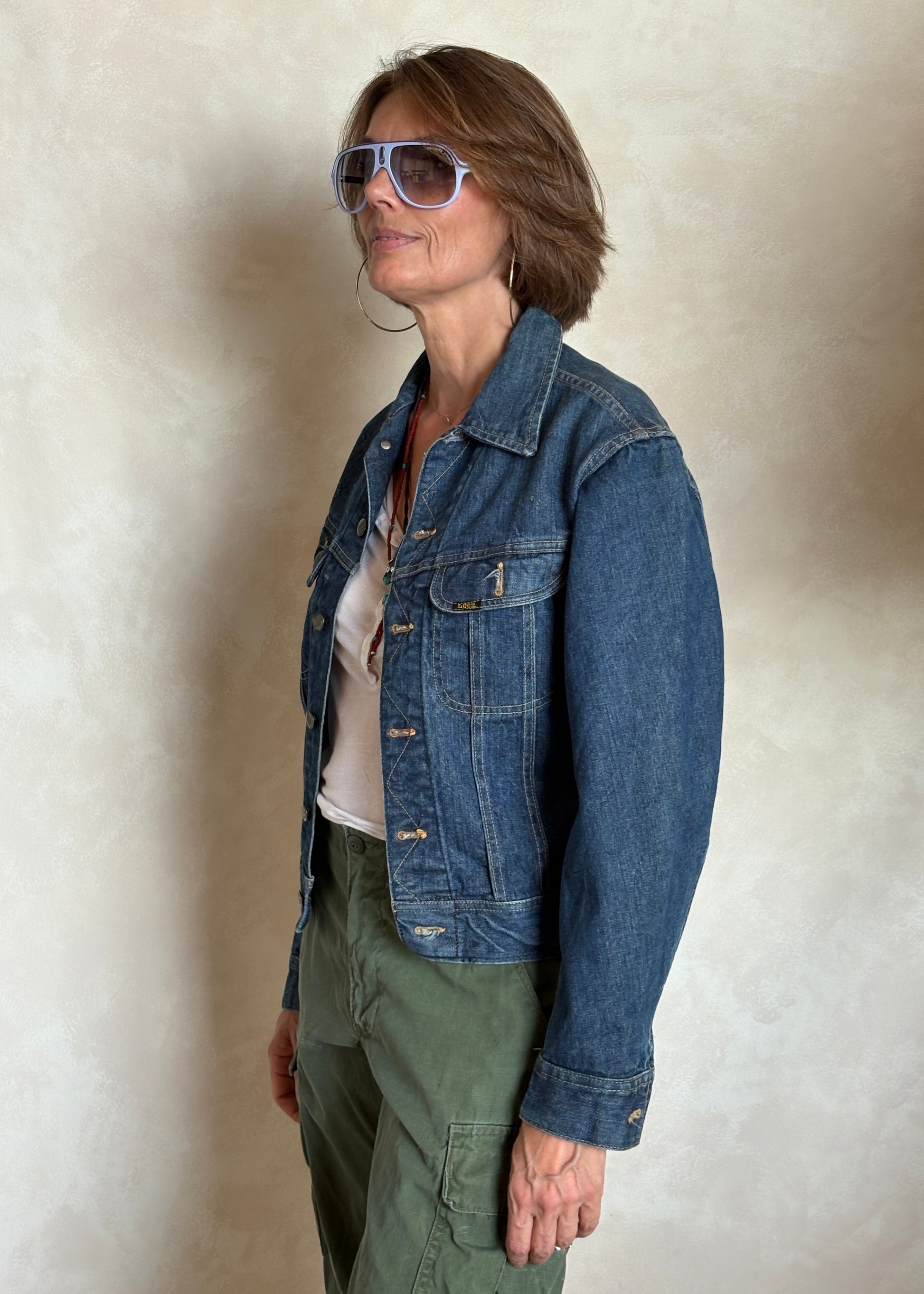 Size 34/3636. Vintage 70s Lee Union Made Denim Shirt – 2 Pockets – Made in USA - USA Vintage Bcn
