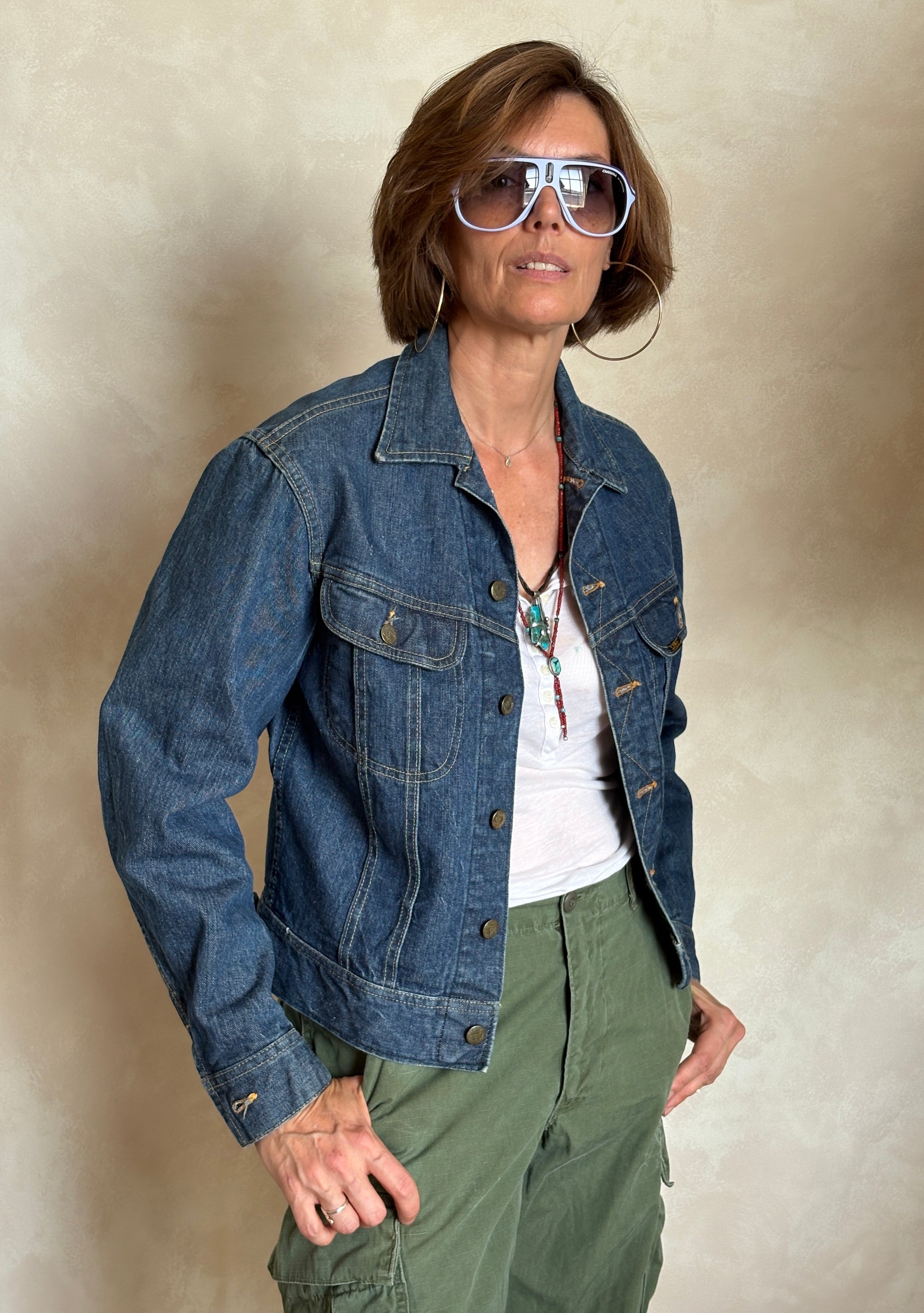 Size 34/3636. Vintage 70s Lee Union Made Denim Shirt – 2 Pockets – Made in USA - USA Vintage Bcn