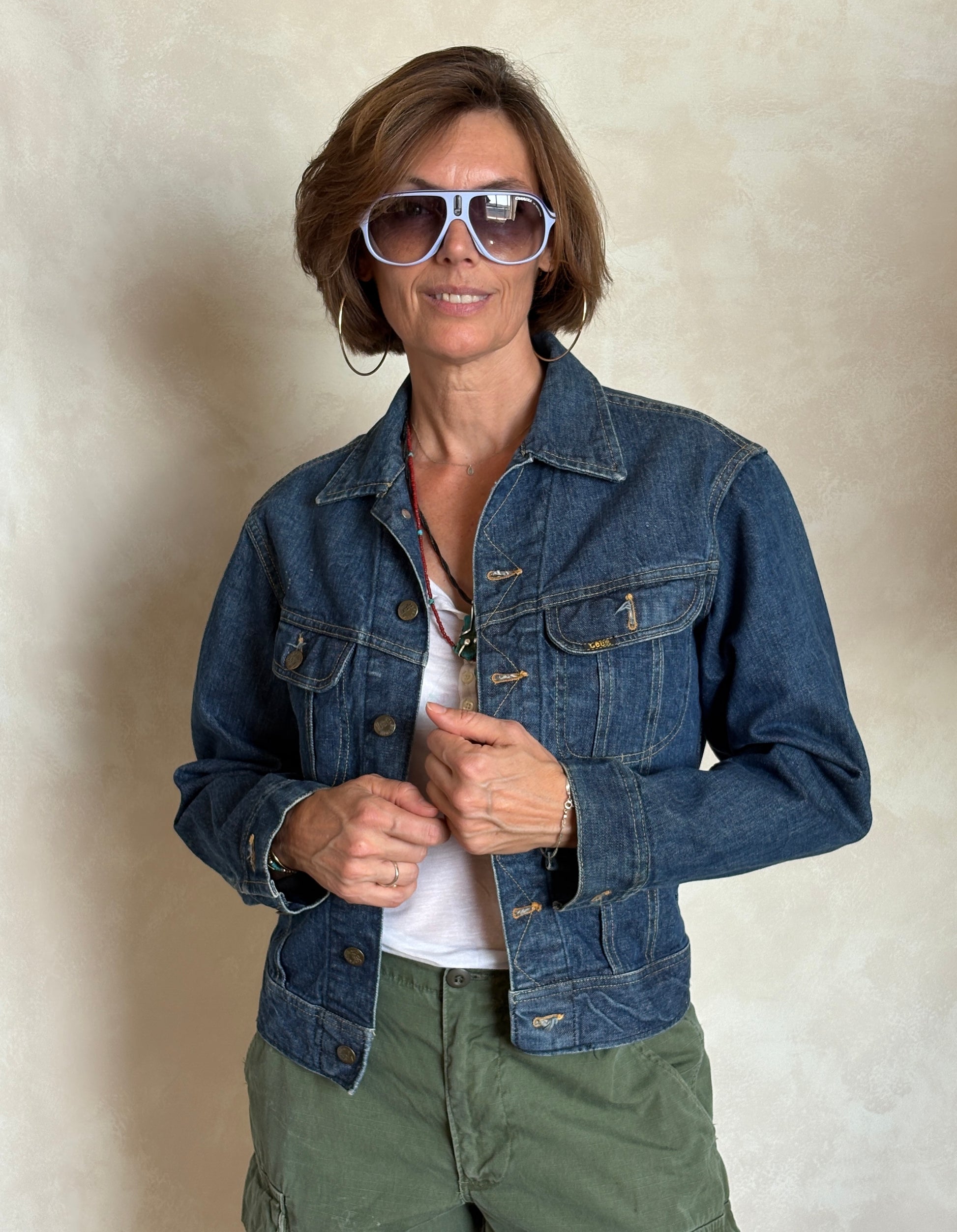 Size 34/3636. Vintage 70s Lee Union Made Denim Shirt – 2 Pockets – Made in USA - USA Vintage Bcn
