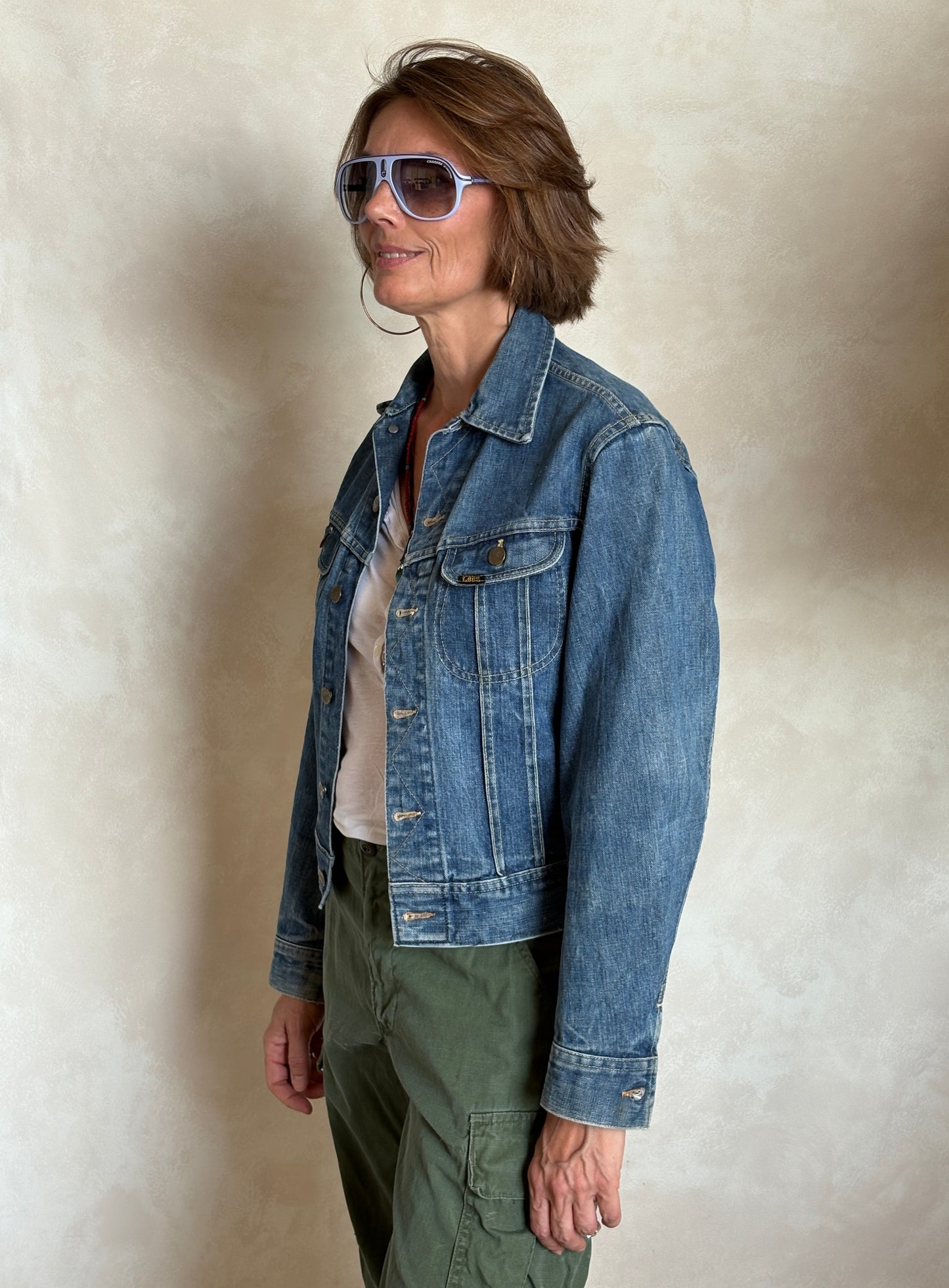 Size 34US / 44EU .Vintage 70s Lee Denim Jacket – Union Made – 2 Pockets – Made in USA - USA Vintage Bcn