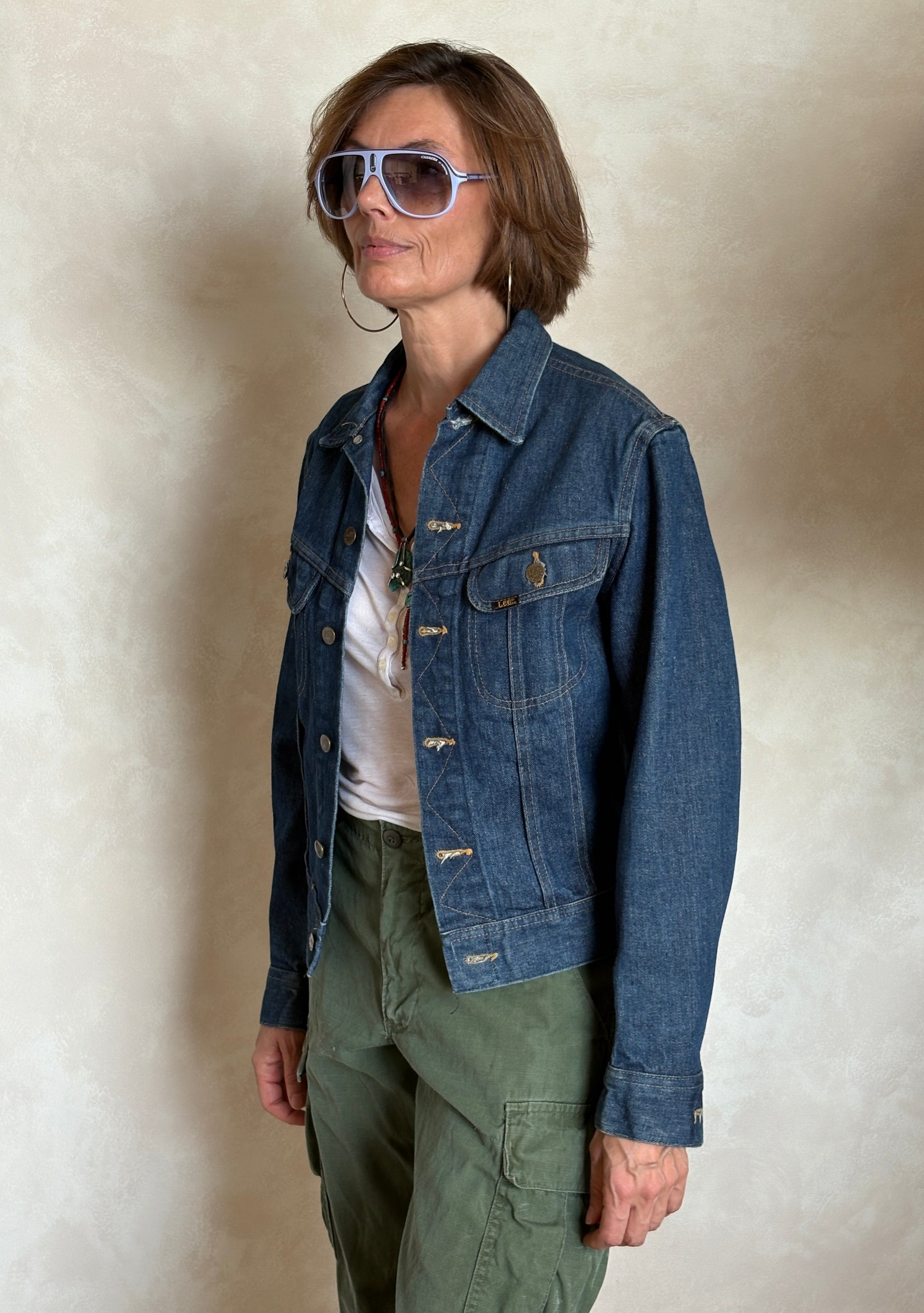 Size 36US / 46EU .Vintage 80s Lee Denim Jacket – 2 Pockets – Made in USA - USA Vintage Bcn