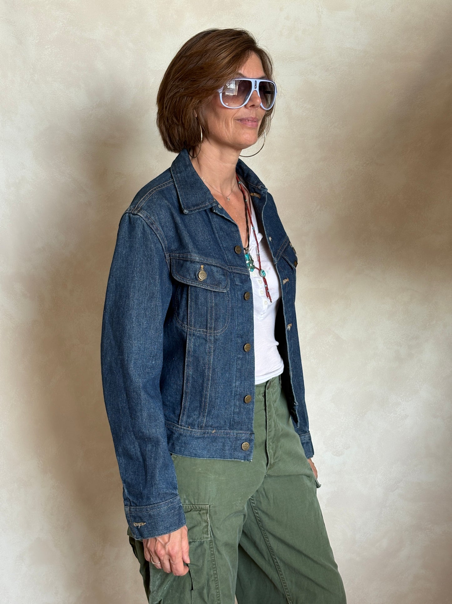 Size 36US / 46EU .Vintage 80s Lee Denim Jacket – 2 Pockets – Made in USA - USA Vintage Bcn