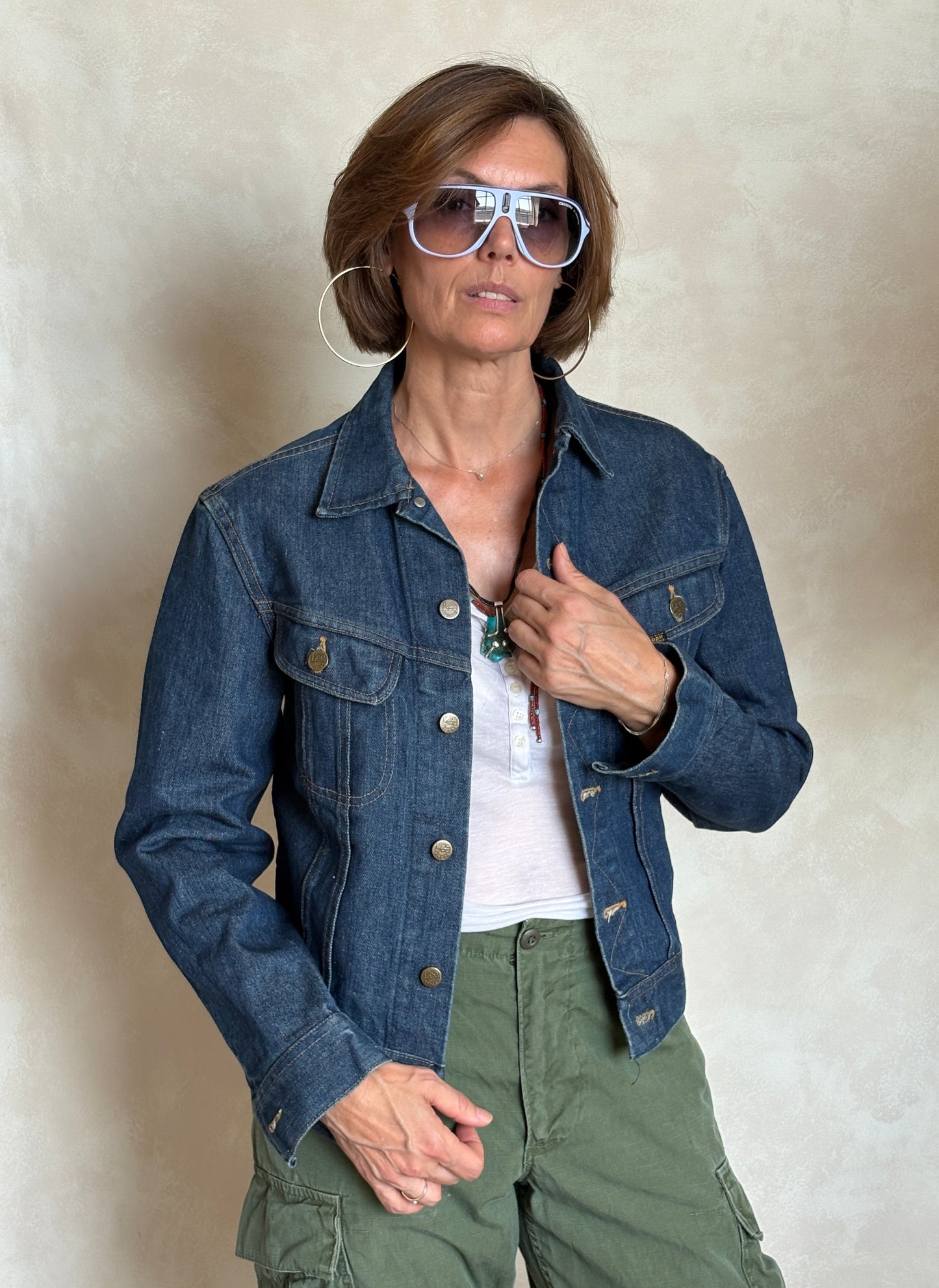 Size 36US / 46EU .Vintage 80s Lee Denim Jacket – 2 Pockets – Made in USA - USA Vintage Bcn
