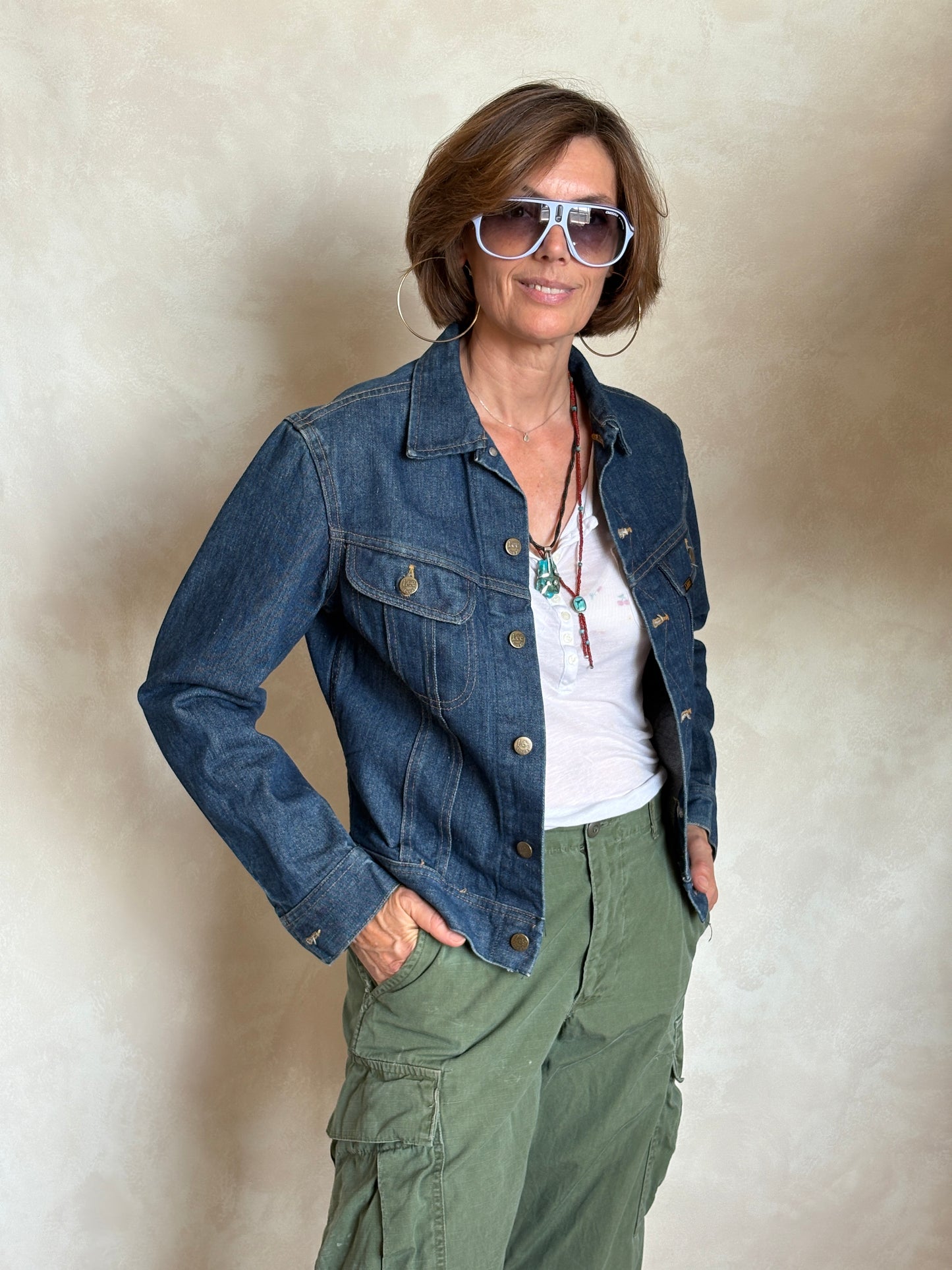 Size 36US / 46EU .Vintage 80s Lee Denim Jacket – 2 Pockets – Made in USA - USA Vintage Bcn