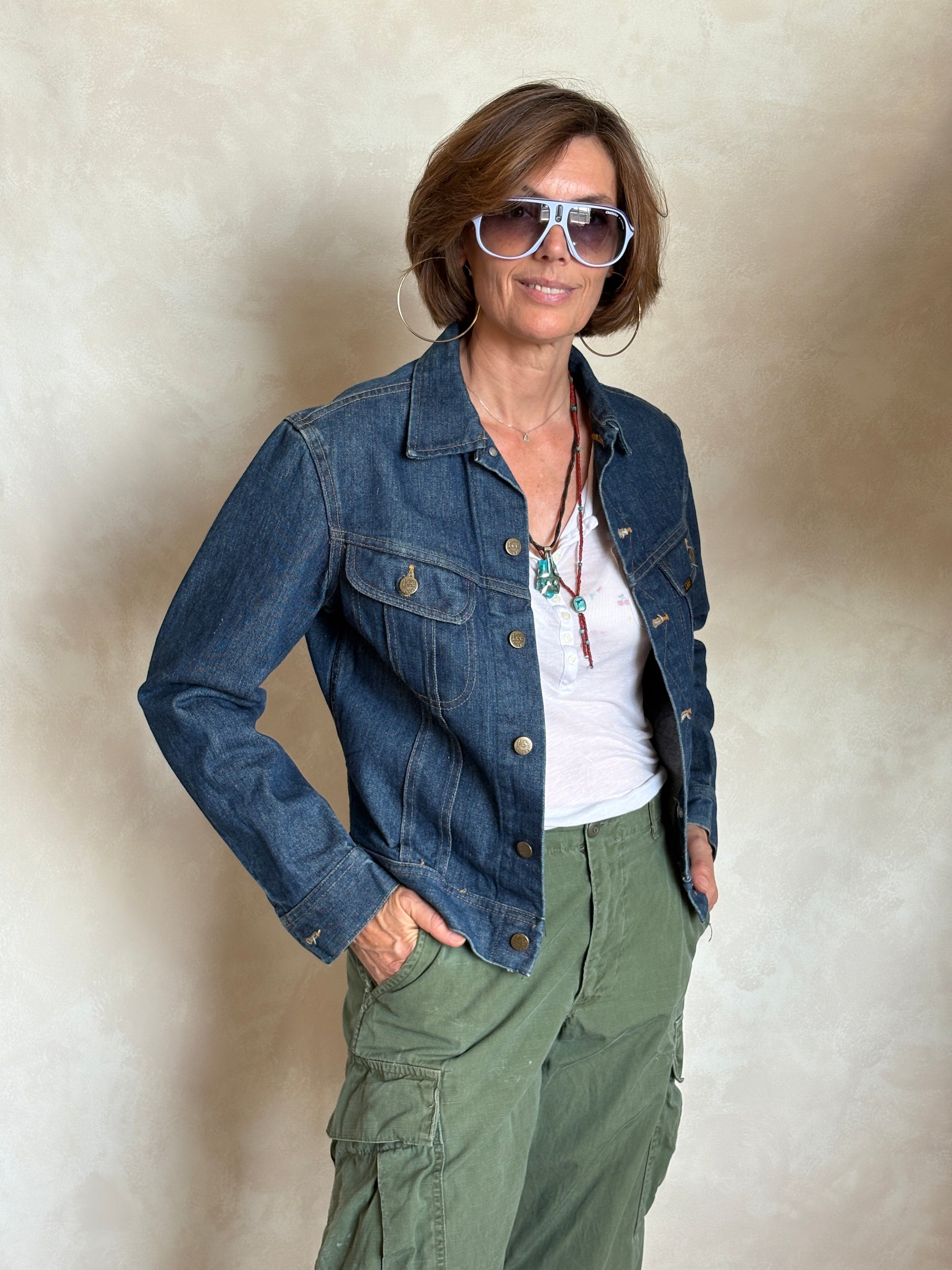 Size 36US / 46EU .Vintage 80s Lee Denim Jacket – 2 Pockets – Made in USA - USA Vintage Bcn