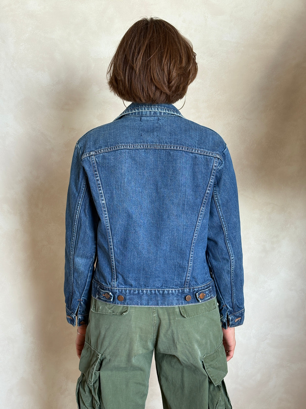 Size 36US /46EU. Vintage 70s Wrangler Denim Jacket – 2 Pockets – Made in USA-AJ357 Studio