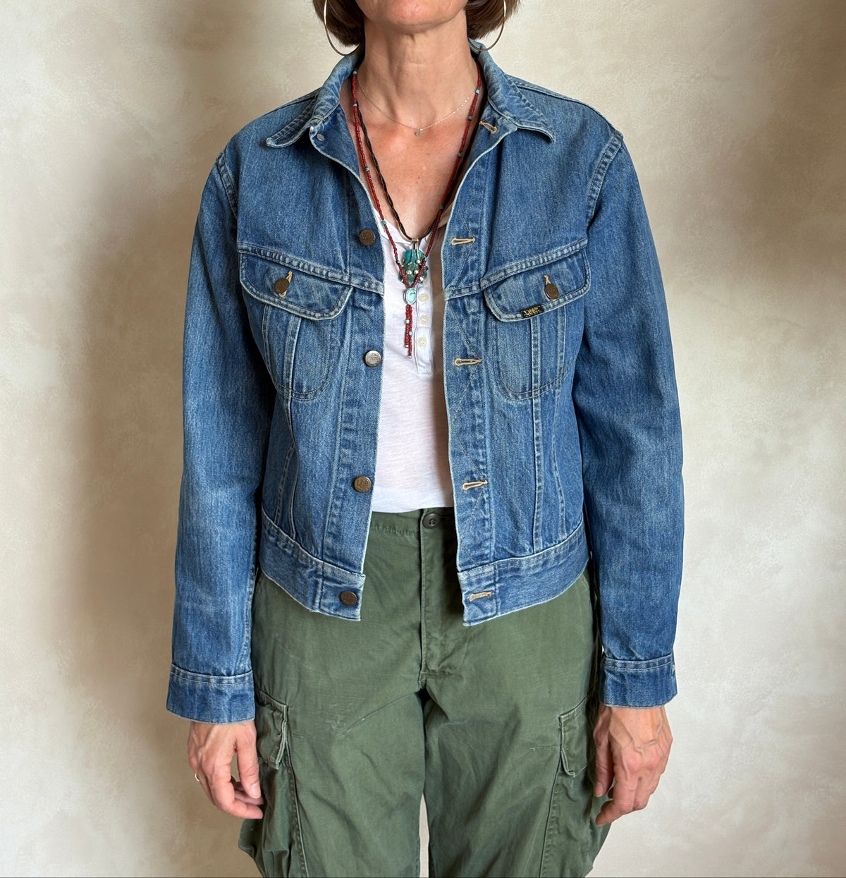 Size youth 20. Vintage 80s Lee Denim Jacket – 2 Pockets – Made in USA USA-AJ357 Studio