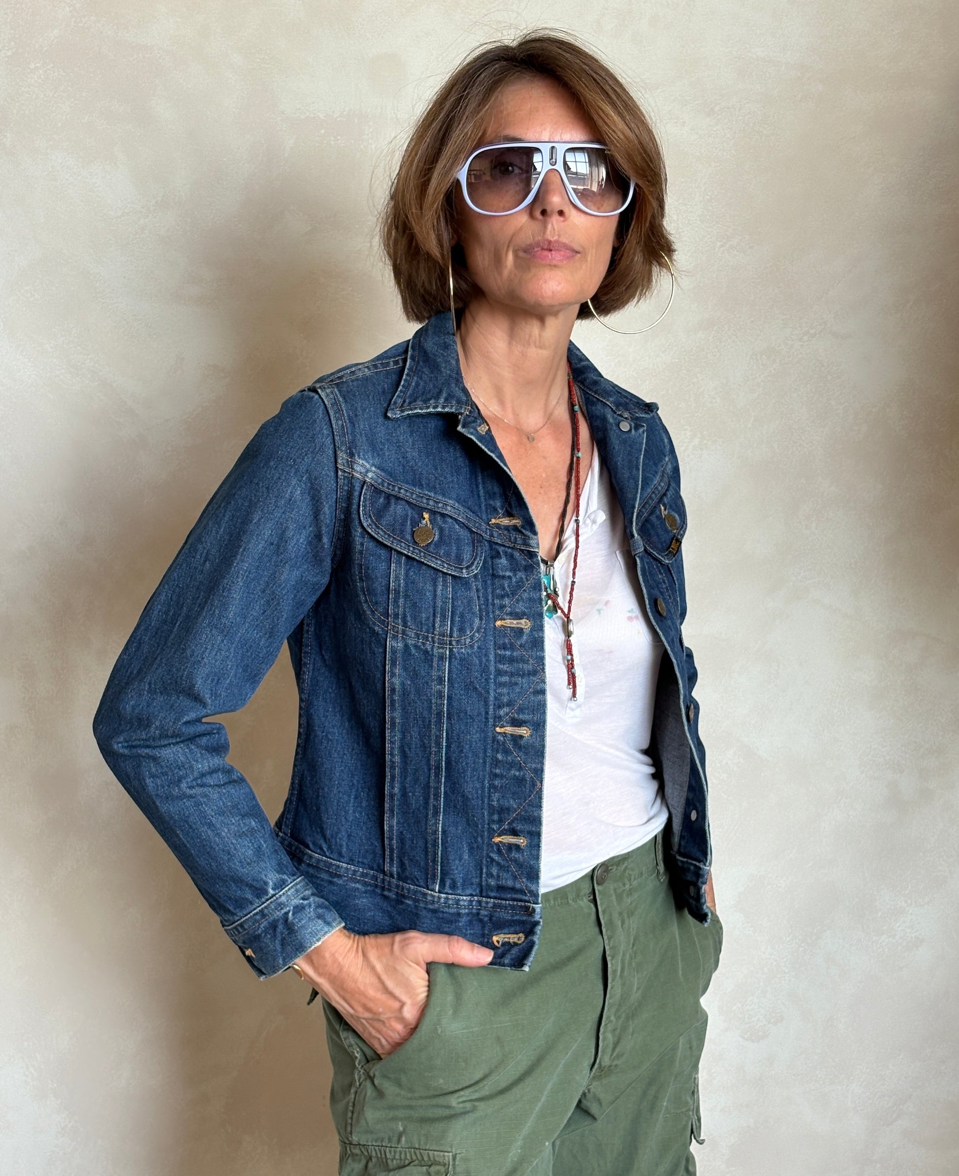 vintage levis denim jacket 1970s made in usa trucker style