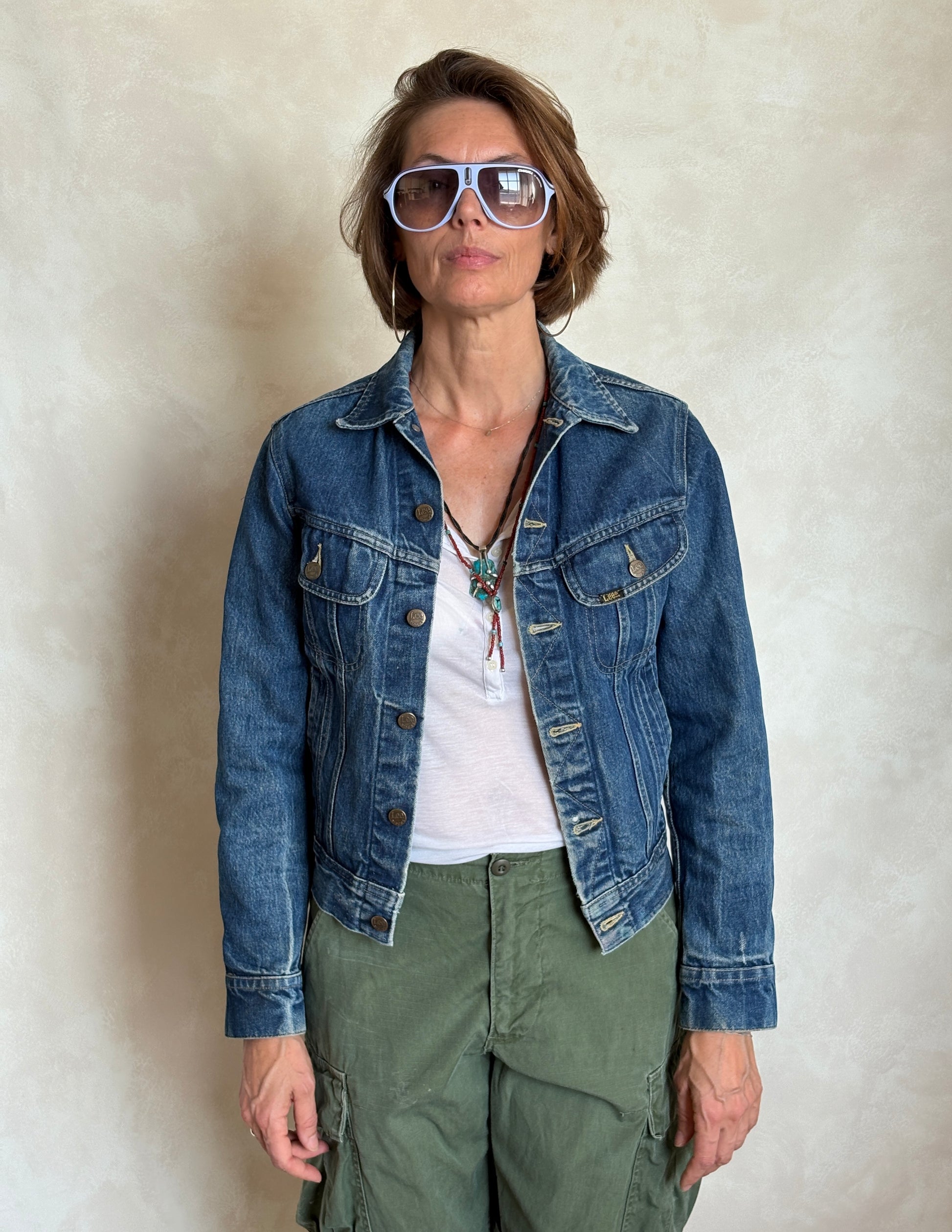 Size 34US / 44EU .Vintage 80s Lee Denim Jacket – 24Pockets – Made in USA - USA Vintage Bcn