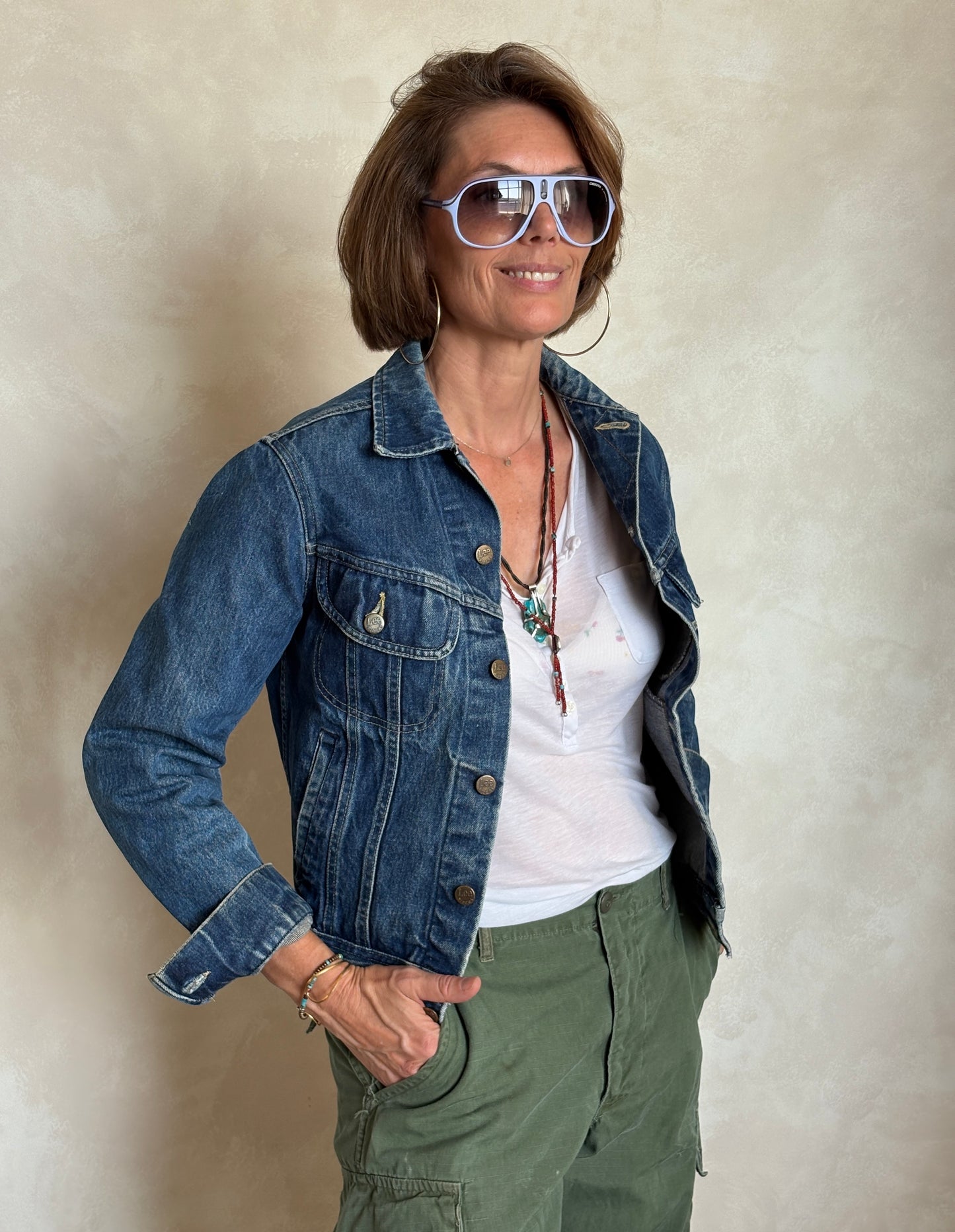 Size 34US / 44EU .Vintage 80s Lee Denim Jacket – 24Pockets – Made in USA - USA Vintage Bcn