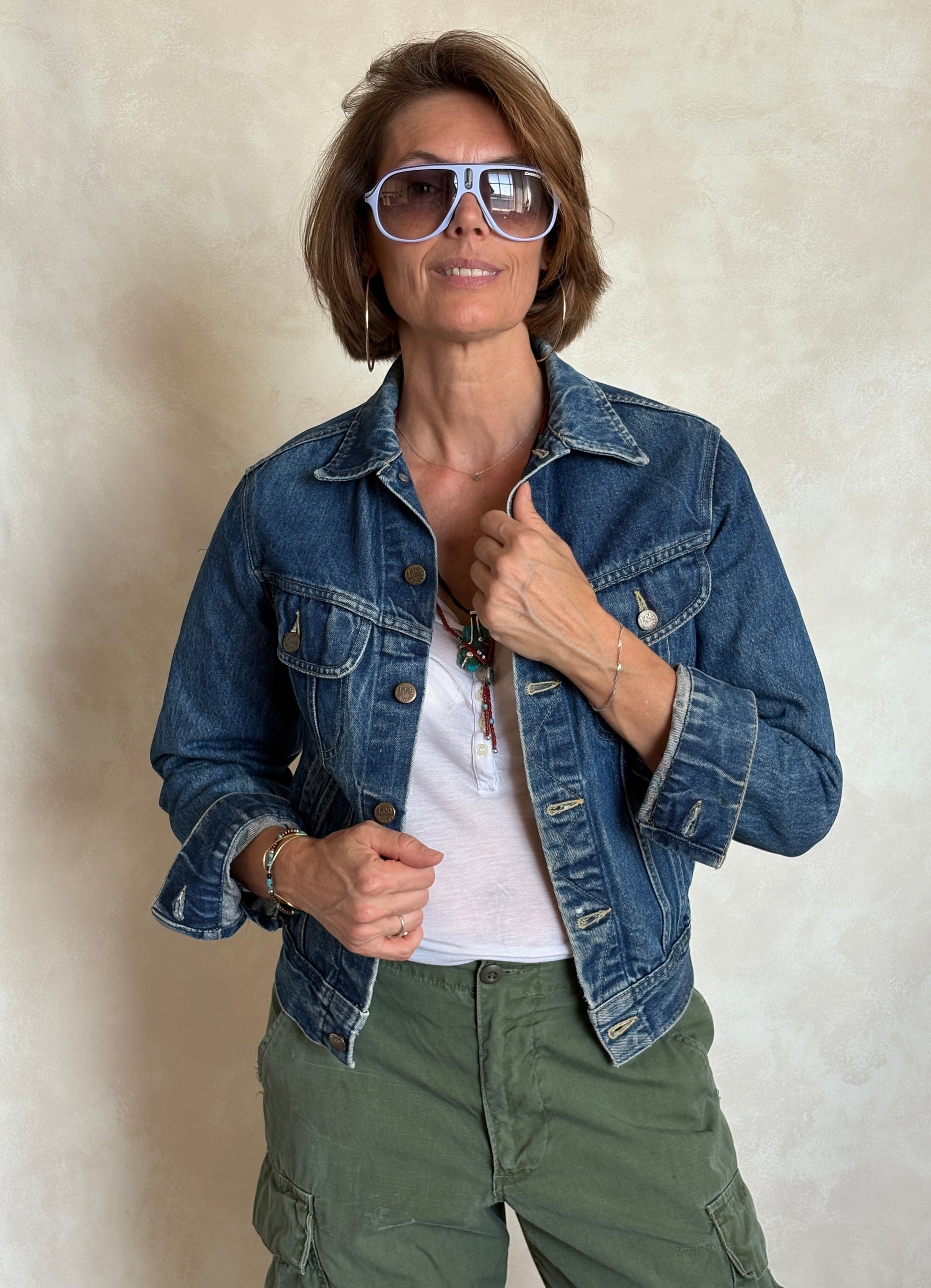 Size 34US / 44EU .Vintage 80s Lee Denim Jacket – 24Pockets – Made in USA - USA Vintage Bcn