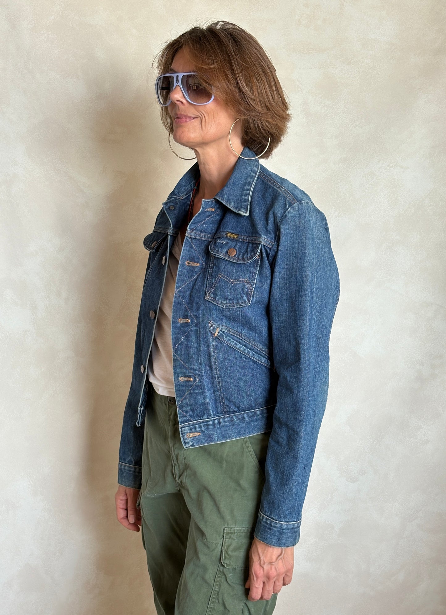 Size 34US /44EU USA .Vintage 80s Maverick Denim Jacket – 4 Pockets – Made in USA - USA Vintage Bcn