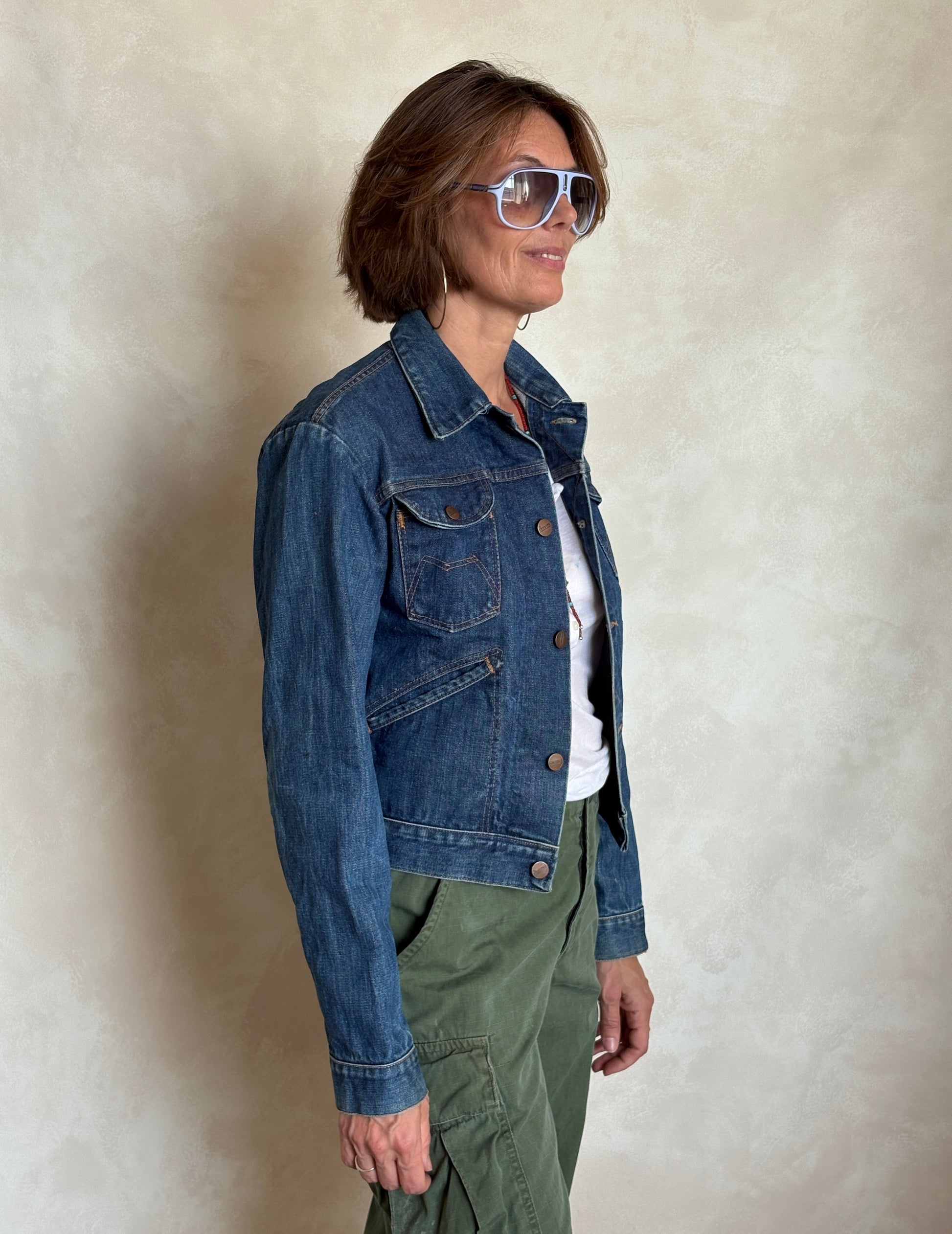 Size 34US /44EU USA .Vintage 80s Maverick Denim Jacket – 4 Pockets – Made in USA - USA Vintage Bcn