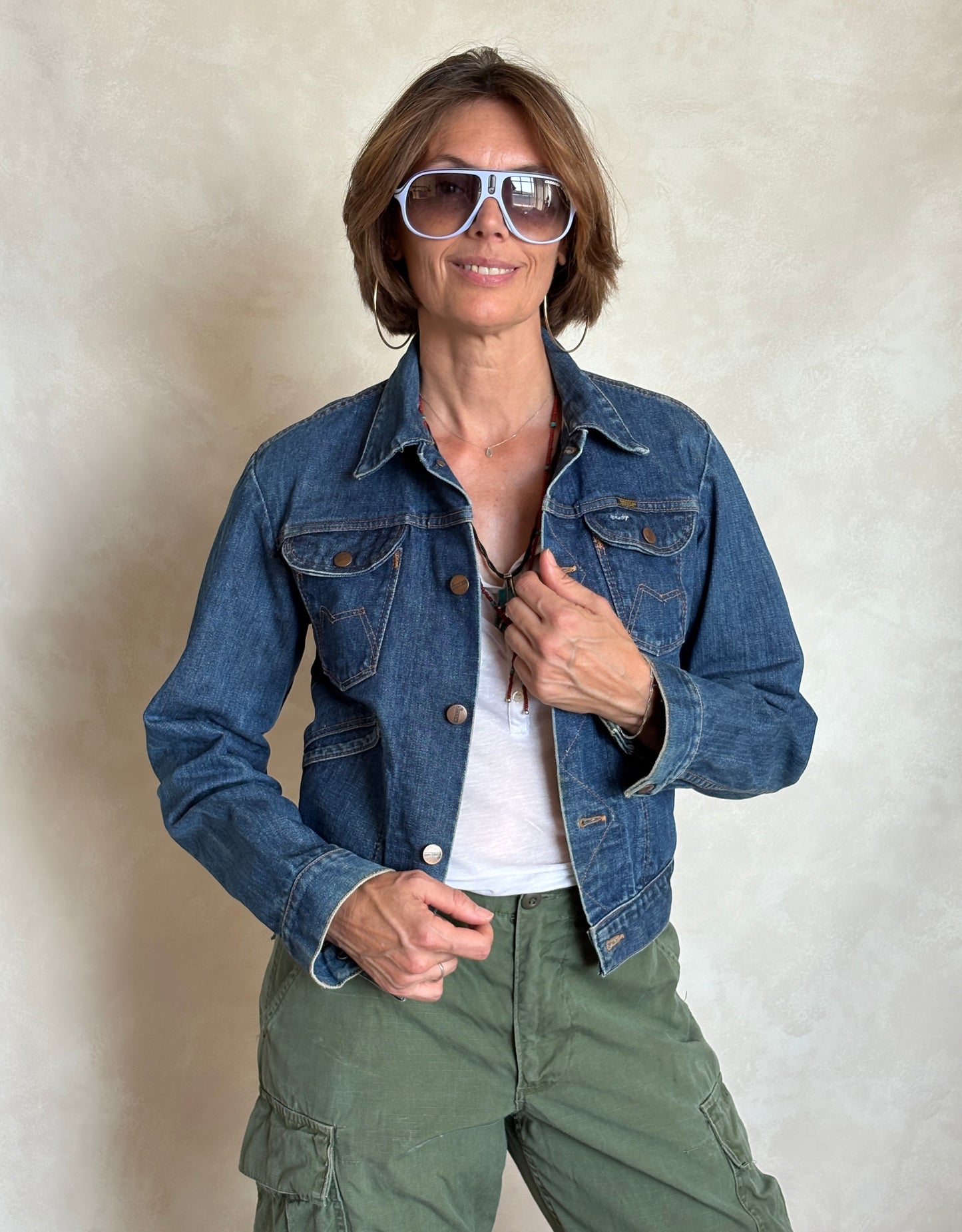 Size 34US /44EU USA .Vintage 80s Maverick Denim Jacket – 4 Pockets – Made in USA - USA Vintage Bcn
