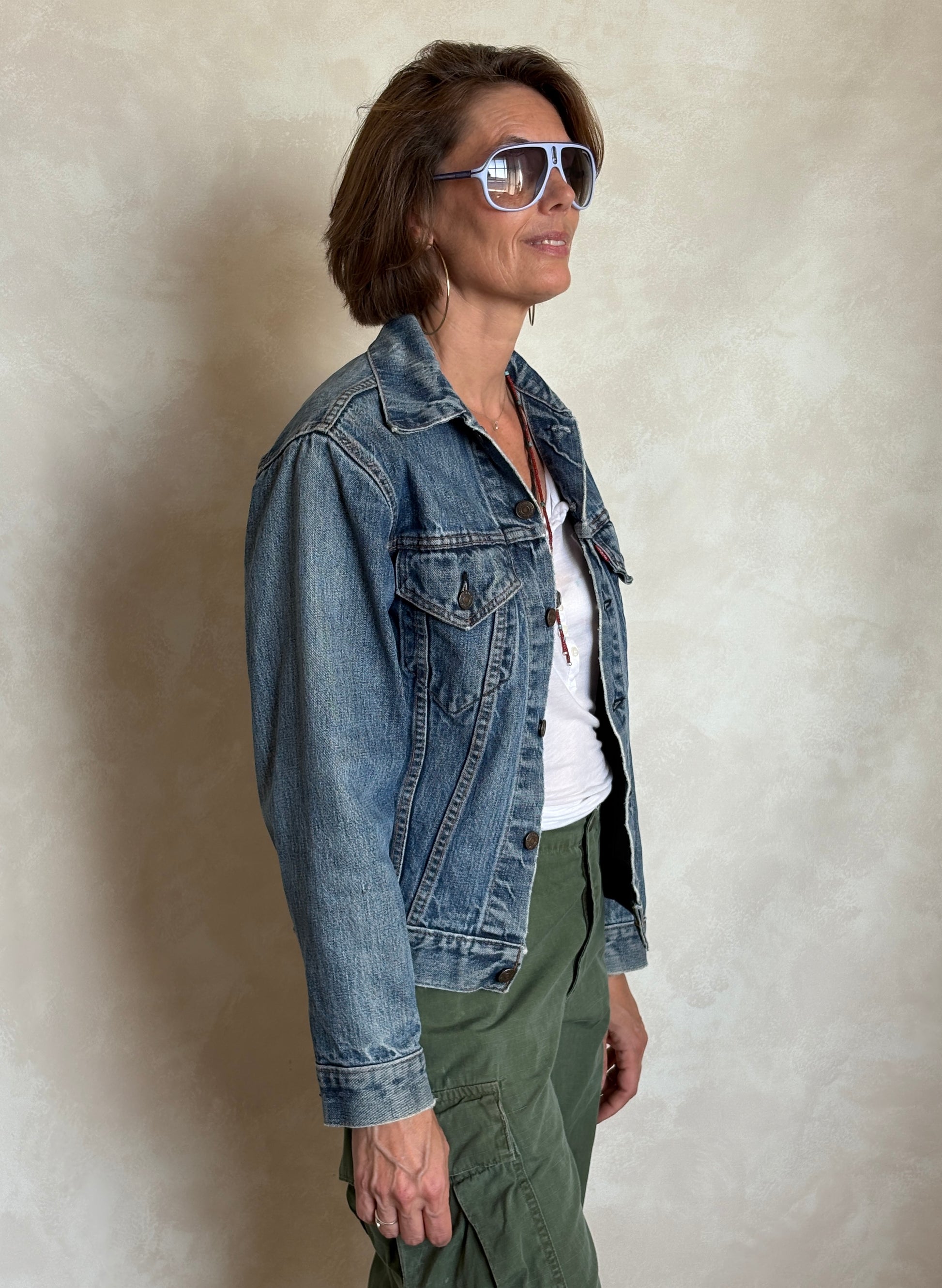 Size 36-38US / 46-48EU .Vintage 70s Levi’s Denim Jacket – 2 Pockets – Made in USA - USA Vintage Bcn