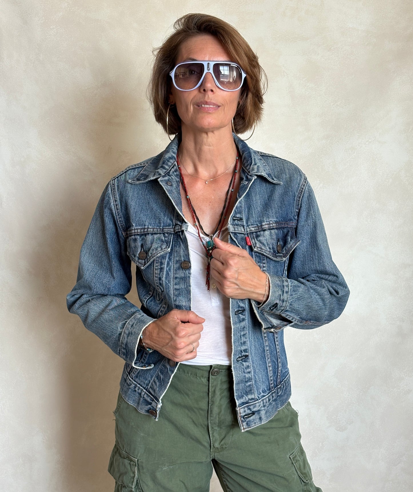 Size 36-38US / 46-48EU .Vintage 70s Levi’s Denim Jacket – 2 Pockets – Made in USA - USA Vintage Bcn
