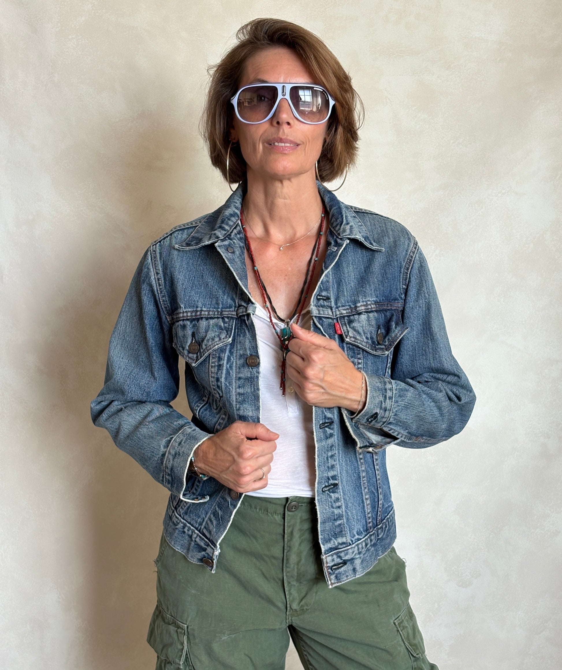 Size 36-38US / 46-48EU .Vintage 70s Levi’s Denim Jacket – 2 Pockets – Made in USA - USA Vintage Bcn