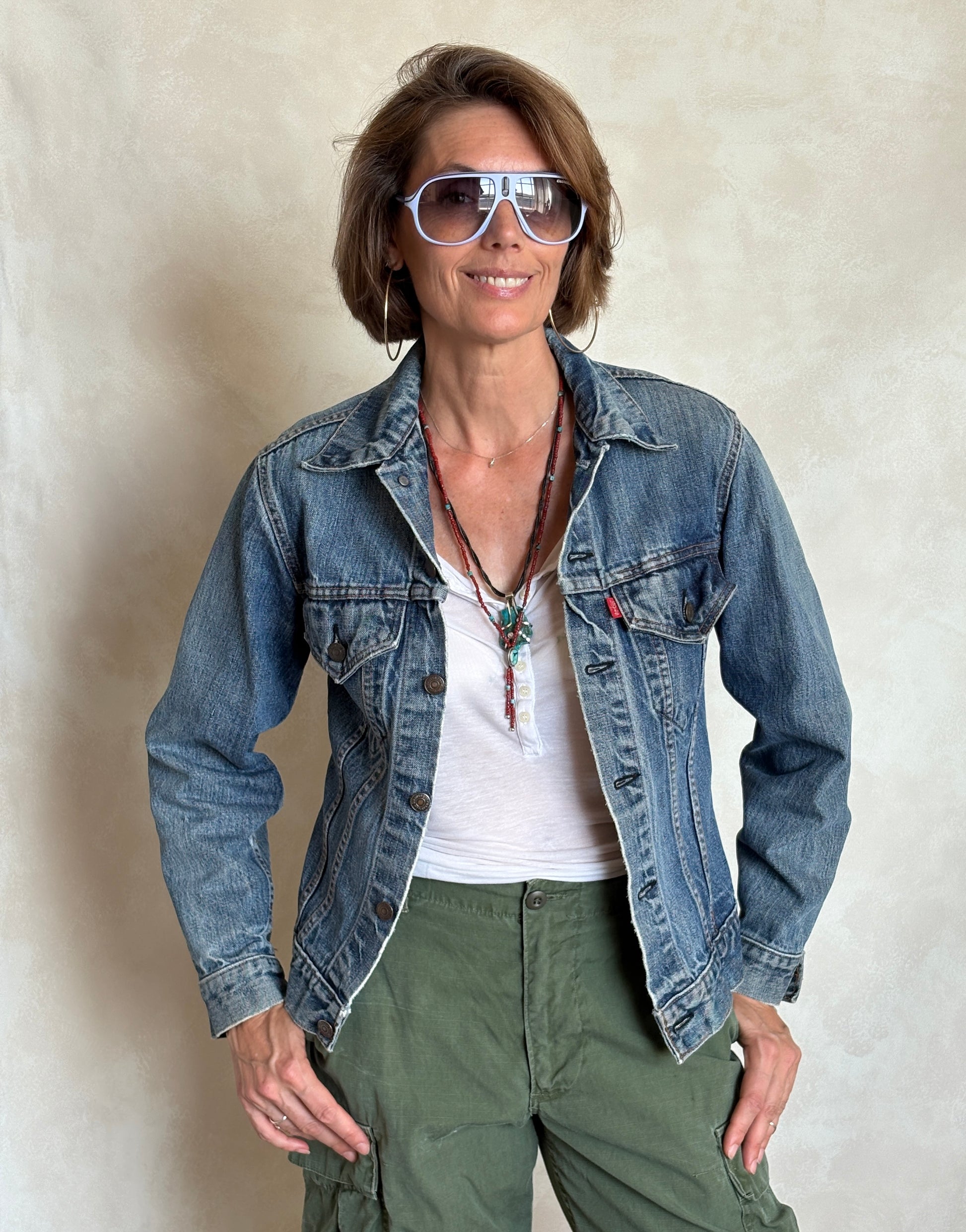 Size 36-38US / 46-48EU .Vintage 70s Levi’s Denim Jacket – 2 Pockets – Made in USA - USA Vintage Bcn