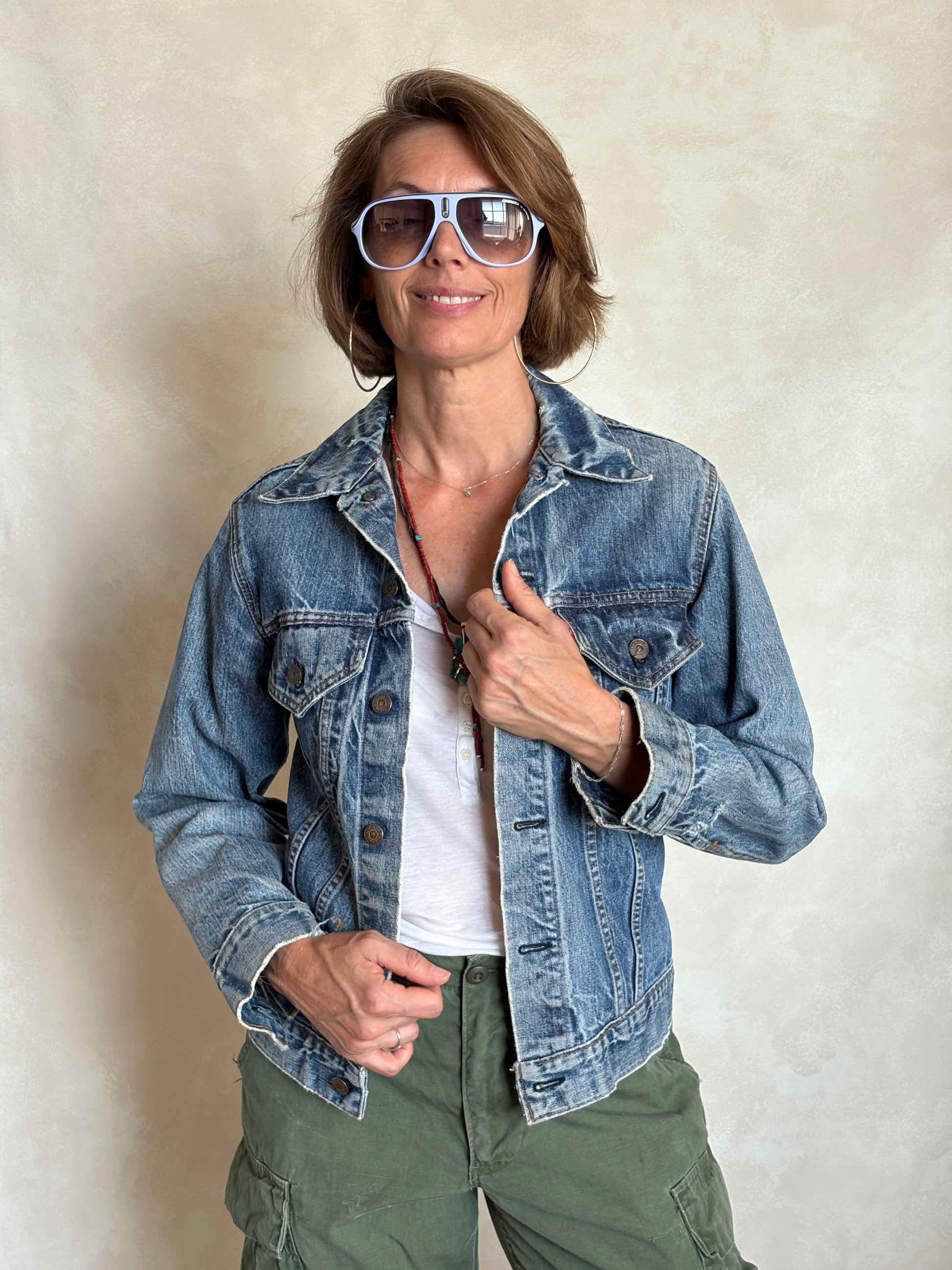Size 36US / 46EU .Vintage 70s Levi’s Denim Jacket – 2 Pockets – Made in USA - USA Vintage Bcn