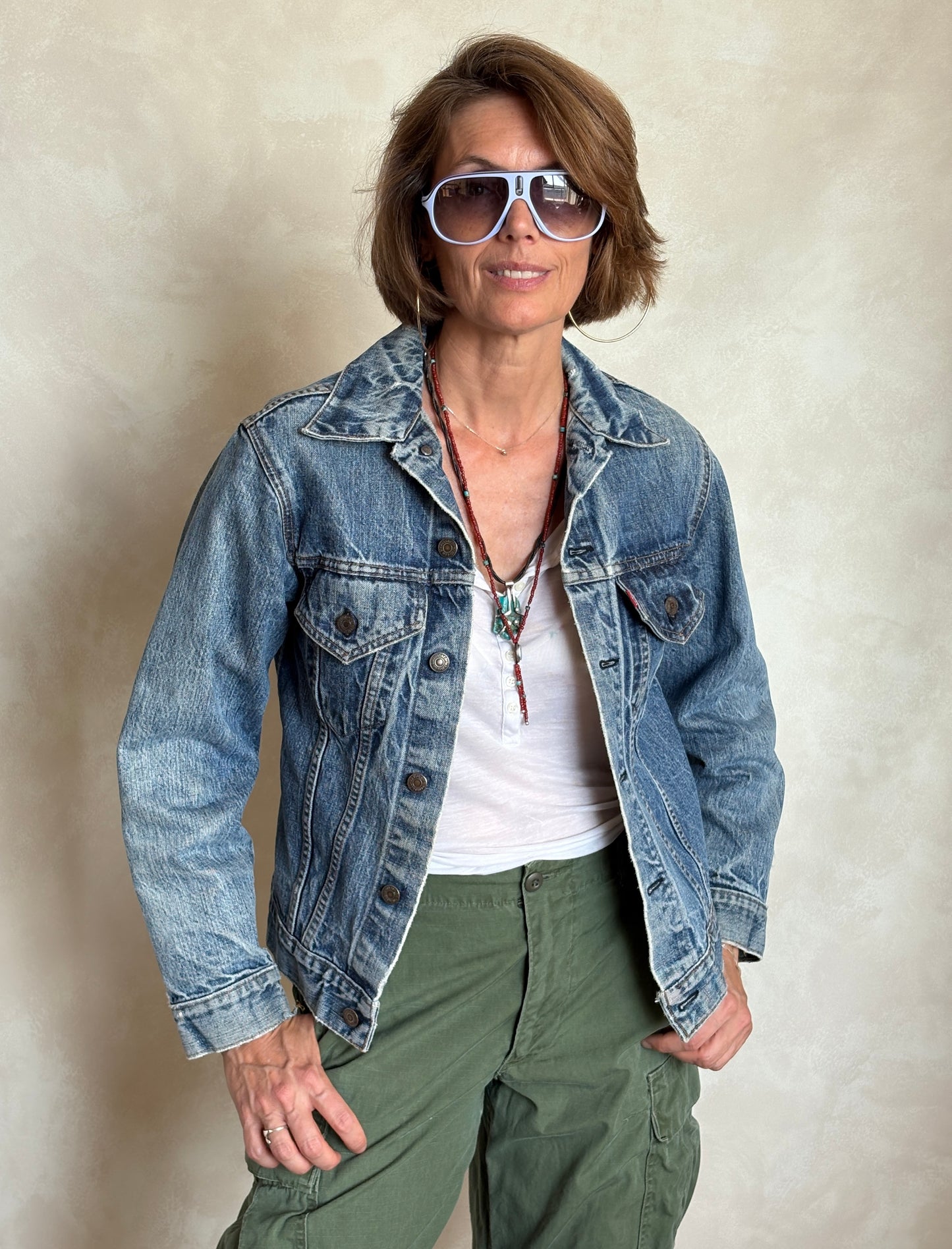 Size 36US / 46EU .Vintage 70s Levi’s Denim Jacket – 2 Pockets – Made in USA - USA Vintage Bcn