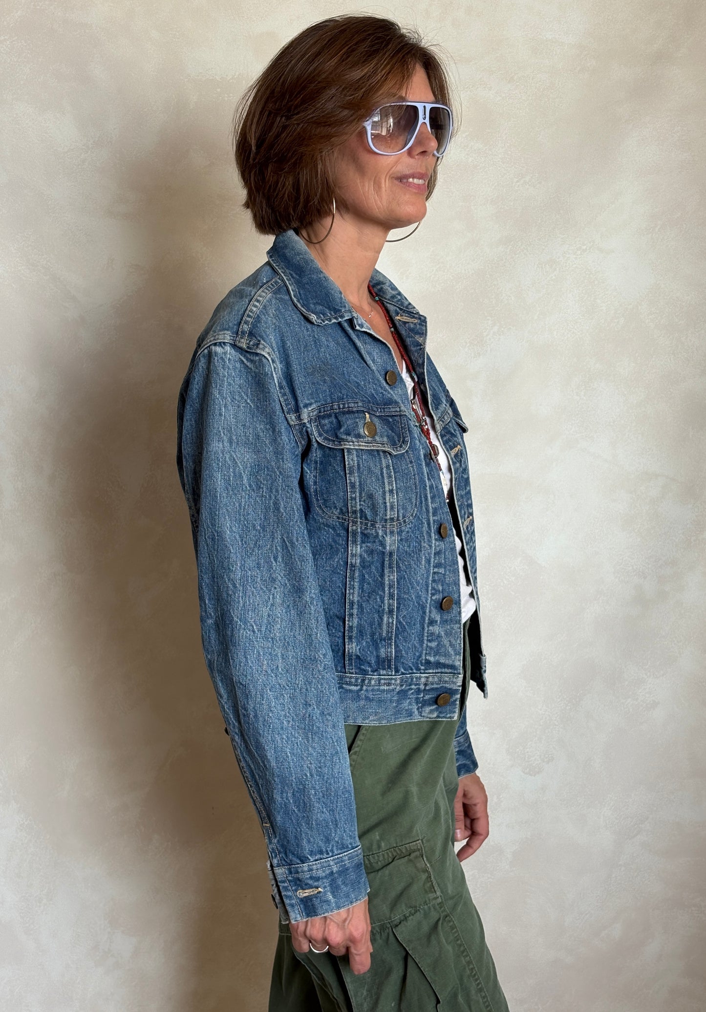 Size: 36US / 46EU Vintage 70s Lee Union Made Denim Shirt – 2 Pockets – Made in USA - USA Vintage Bcn