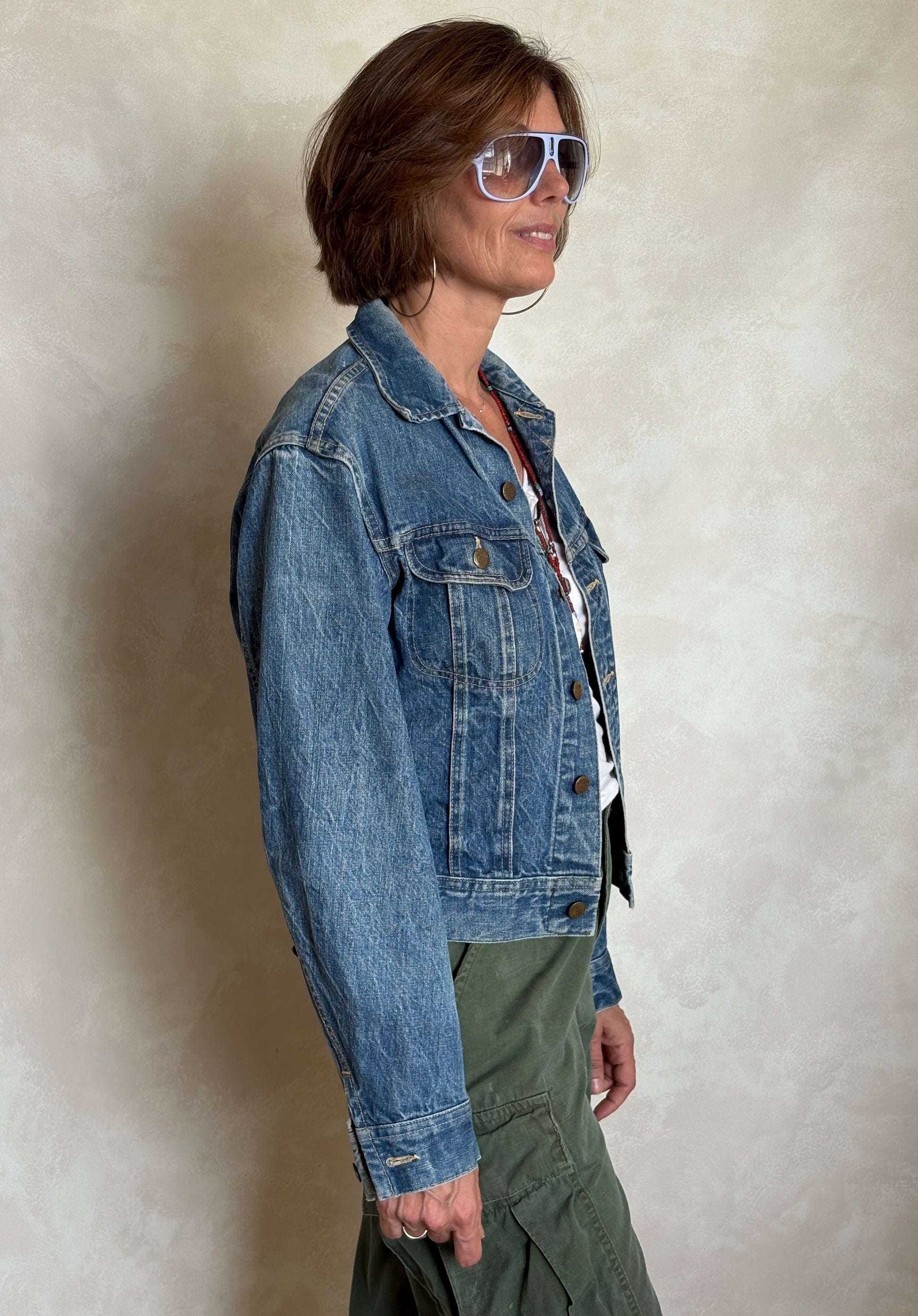 Size: 36US / 46EU Vintage 70s Lee Union Made Denim Shirt – 2 Pockets – Made in USA - USA Vintage Bcn