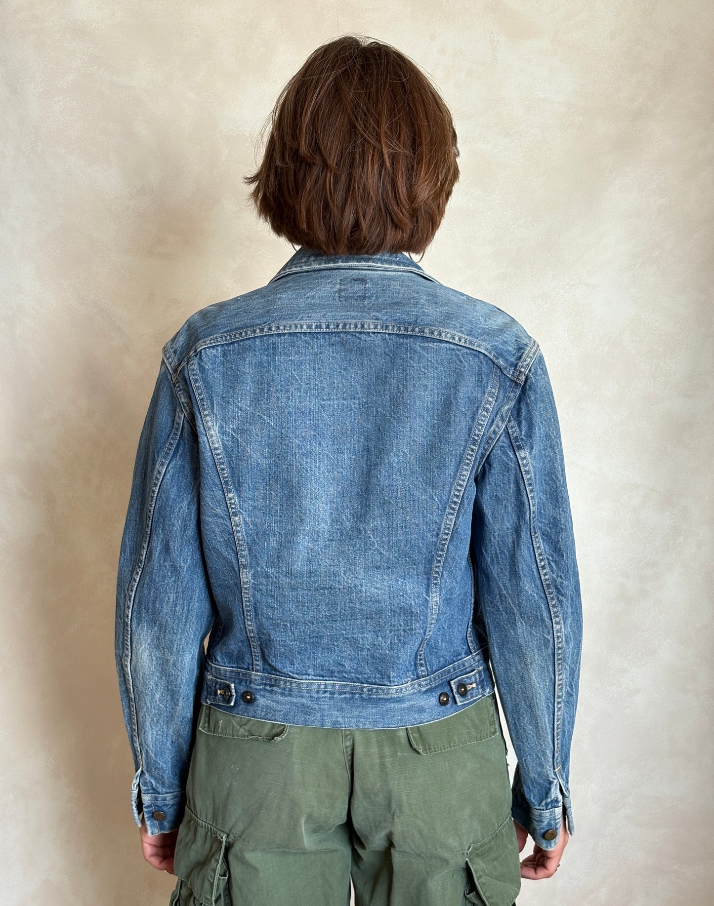Size: 36US / 46EU Vintage 70s Lee Union Made Denim Shirt – 2 Pockets – Made in USA - USA Vintage Bcn