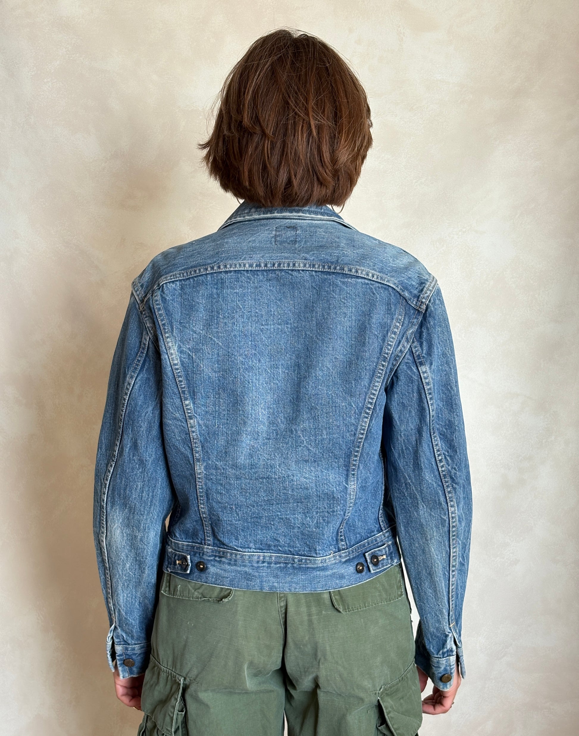 Size: 36US / 46EU Vintage 70s Lee Union Made Denim Shirt – 2 Pockets – Made in USA - USA Vintage Bcn