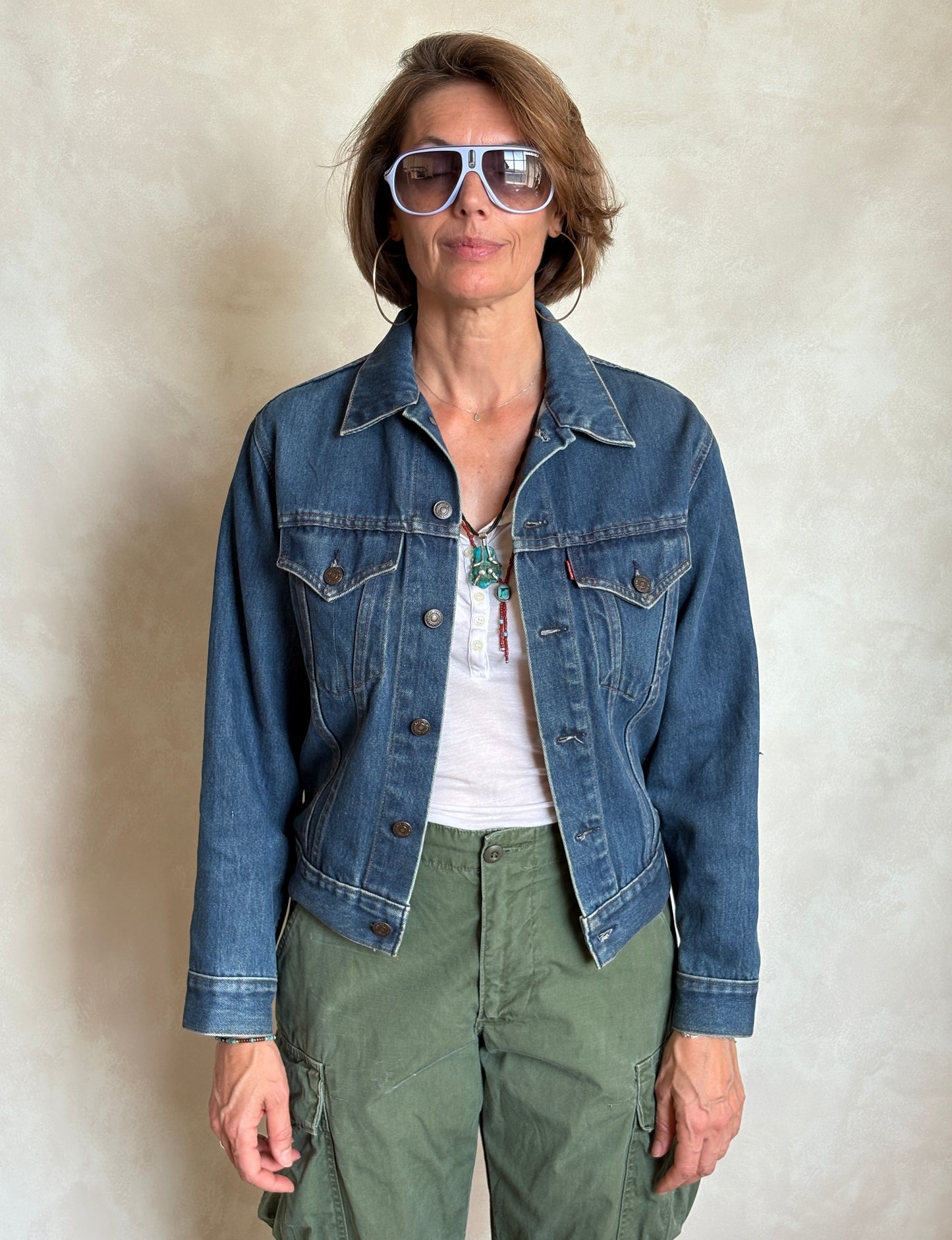 Size 34US / 44EU .Vintage 70s Levi’s Denim Jacket – 2 Pockets – Made in USA - USA Vintage Bcn