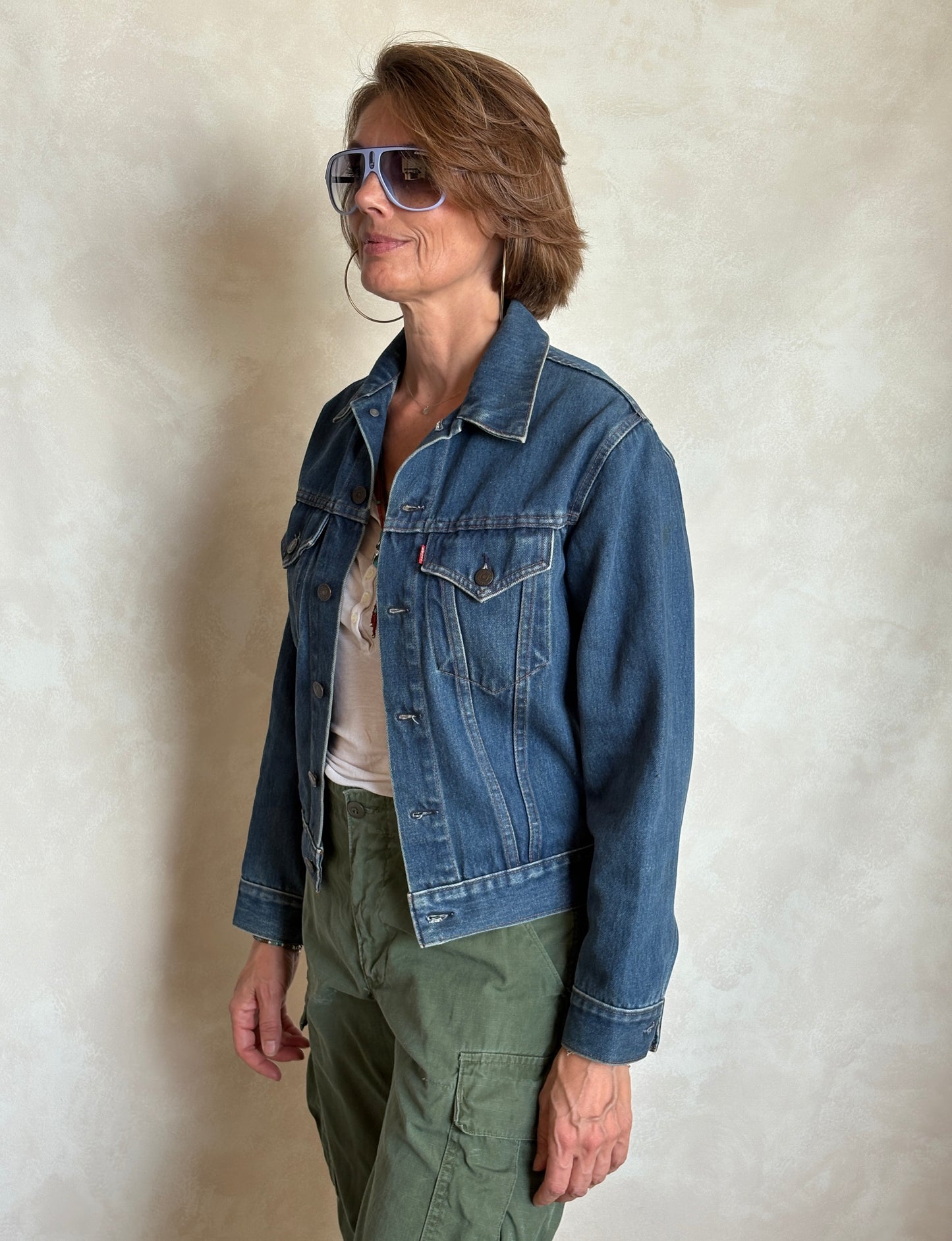 Size 34US / 44EU .Vintage 70s Levi’s Denim Jacket – 2 Pockets – Made in USA - USA Vintage Bcn