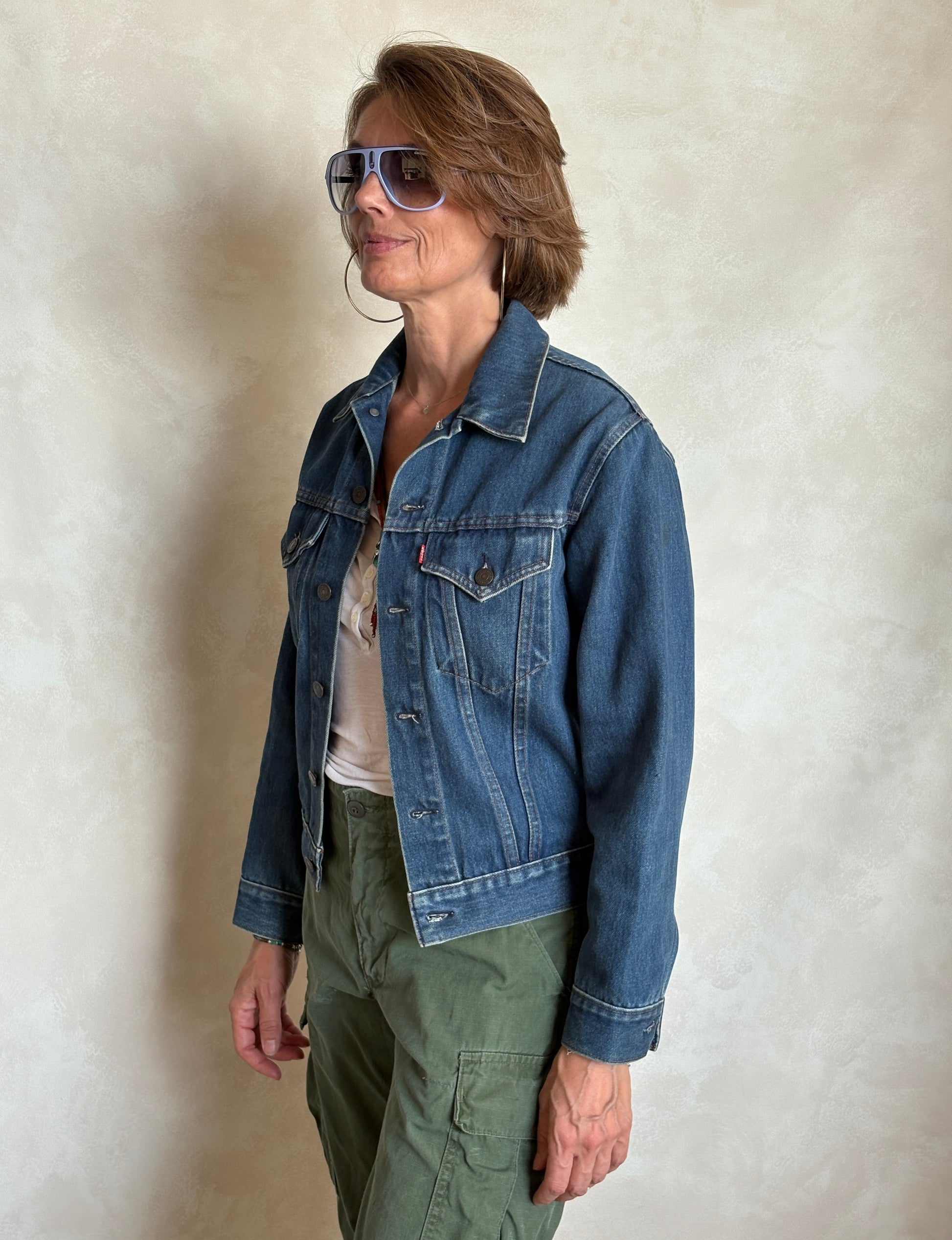 Size 34US / 44EU .Vintage 70s Levi’s Denim Jacket – 2 Pockets – Made in USA - USA Vintage Bcn