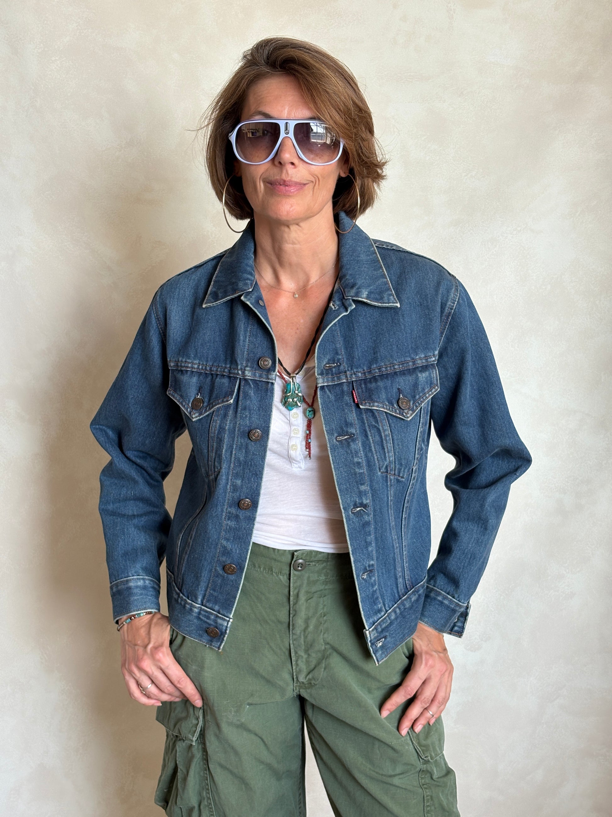 Size 34US / 44EU .Vintage 70s Levi’s Denim Jacket – 2 Pockets – Made in USA - USA Vintage Bcn