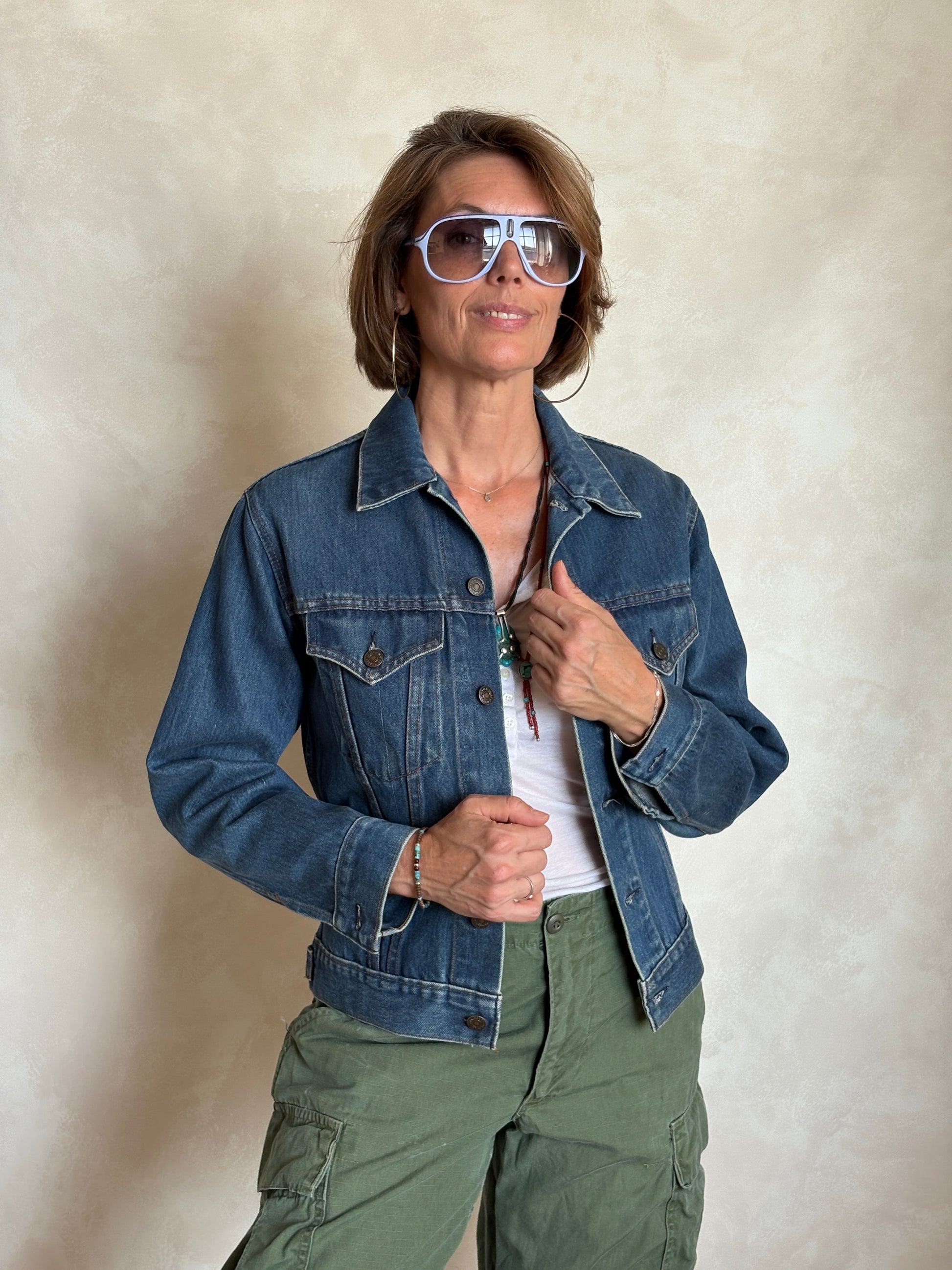Size 34US / 44EU .Vintage 70s Levi’s Denim Jacket – 2 Pockets – Made in USA - USA Vintage Bcn