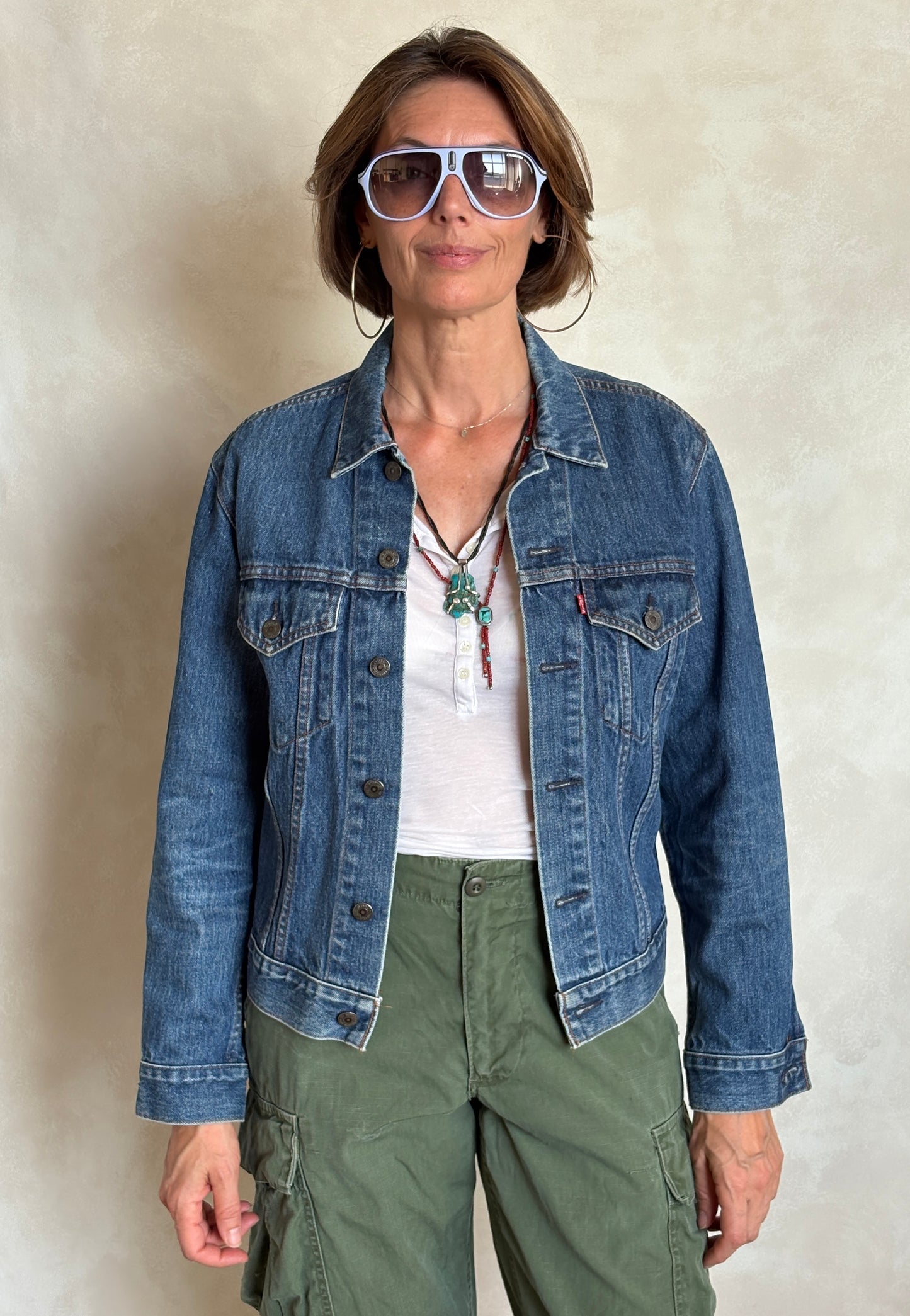 Size 38US/48EU .Vintage 70s Levi’s Denim Jacket – 2 Pockets – Made in USA - USA Vintage Bcn