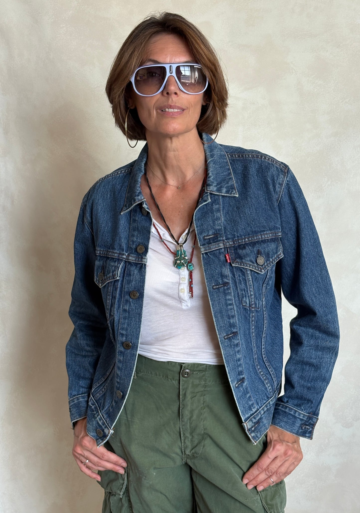 Size 38US/48EU .Vintage 70s Levi’s Denim Jacket – 2 Pockets – Made in USA - USA Vintage Bcn