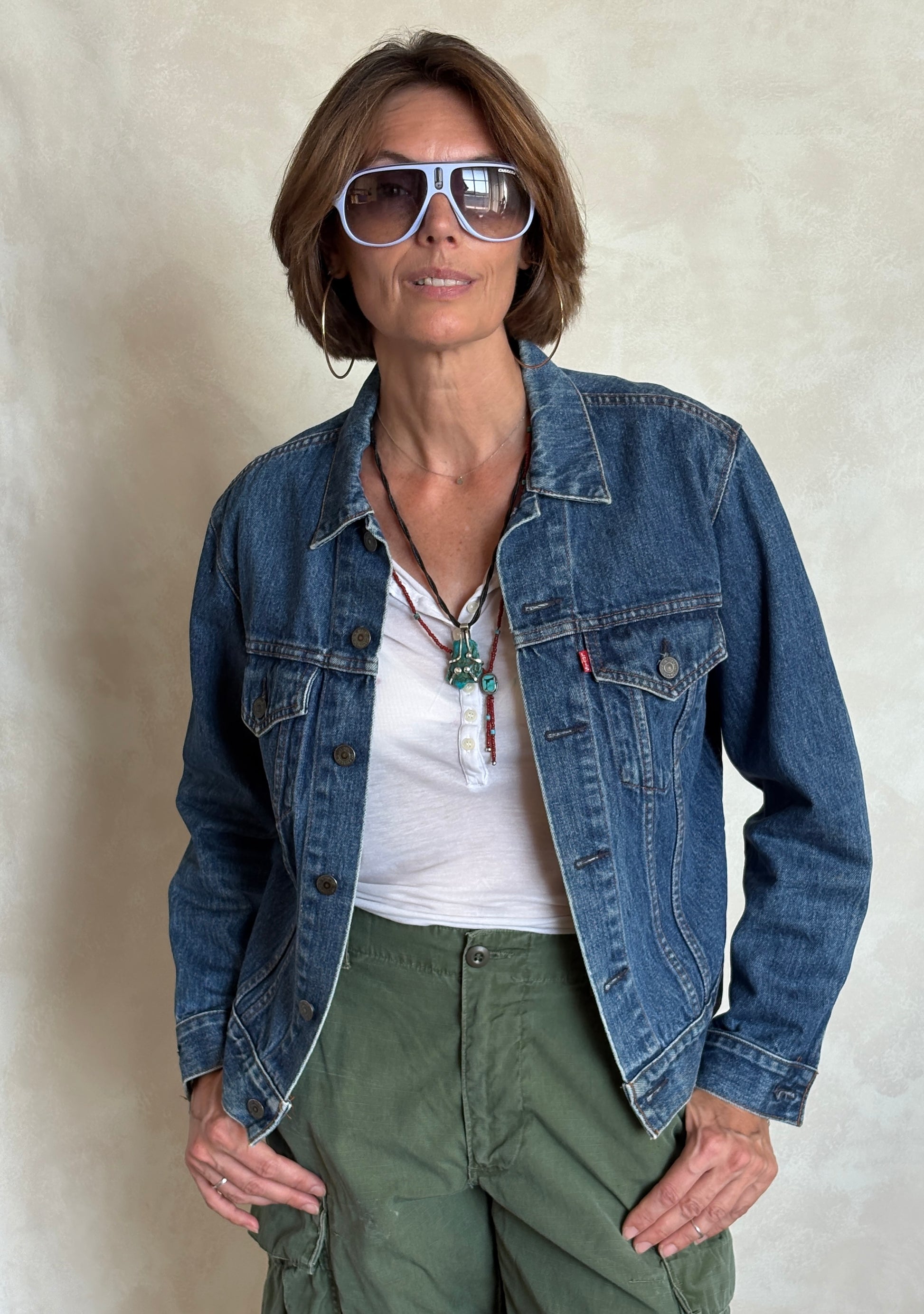 Size 38US/48EU .Vintage 70s Levi’s Denim Jacket – 2 Pockets – Made in USA - USA Vintage Bcn