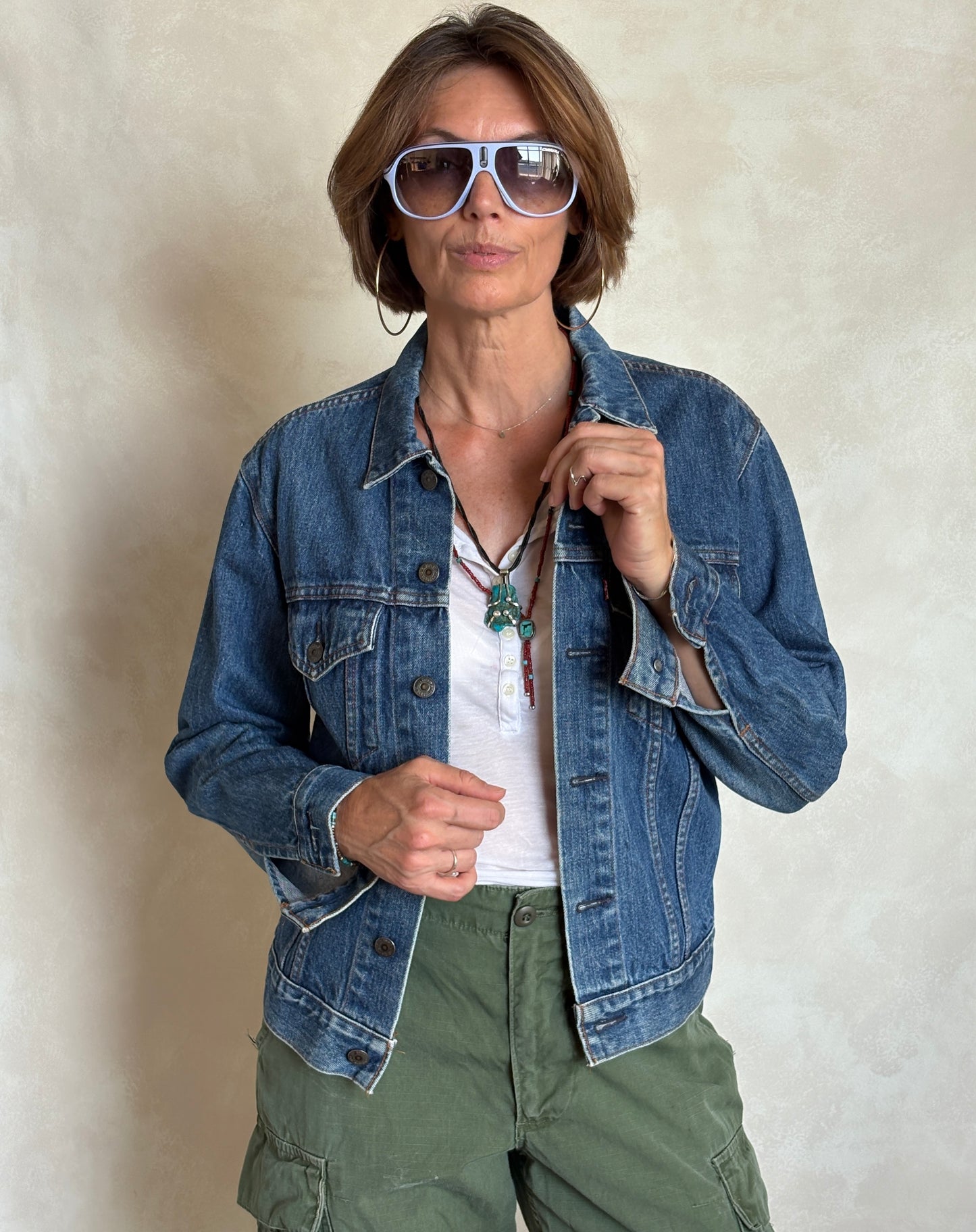 Size 38US/48EU .Vintage 70s Levi’s Denim Jacket – 2 Pockets – Made in USA - USA Vintage Bcn